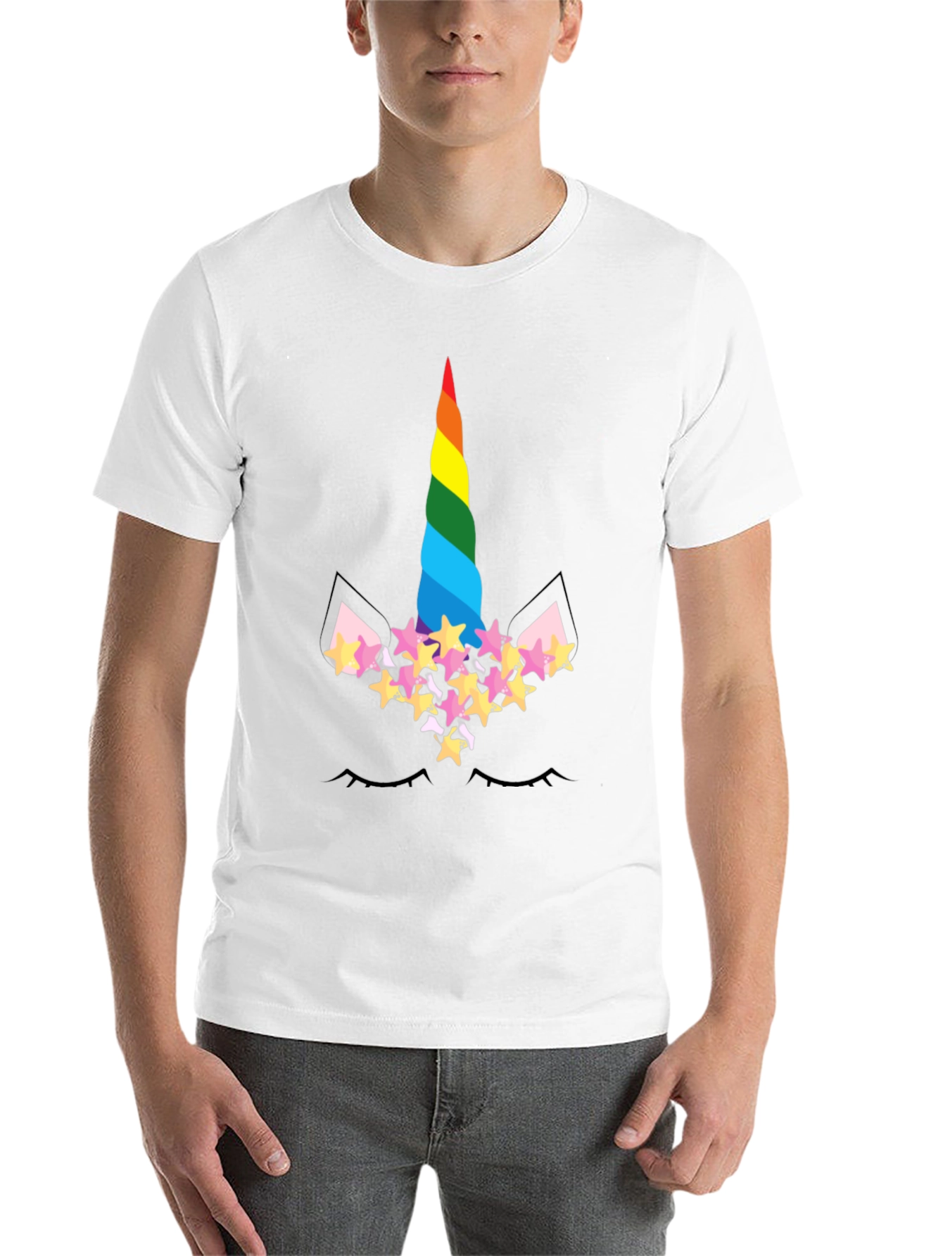 Black Unicorn Rainbow T-Shirt view 14