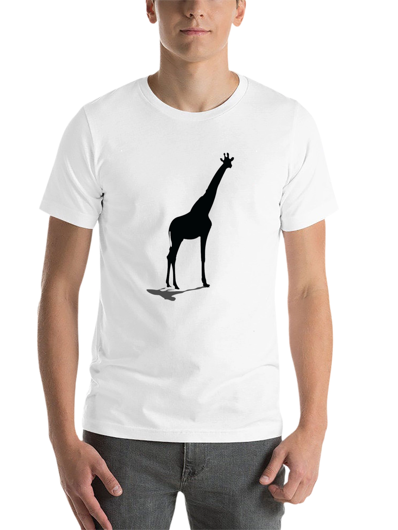 Black Giraffe Silhouette Black Graphic Tee view 14