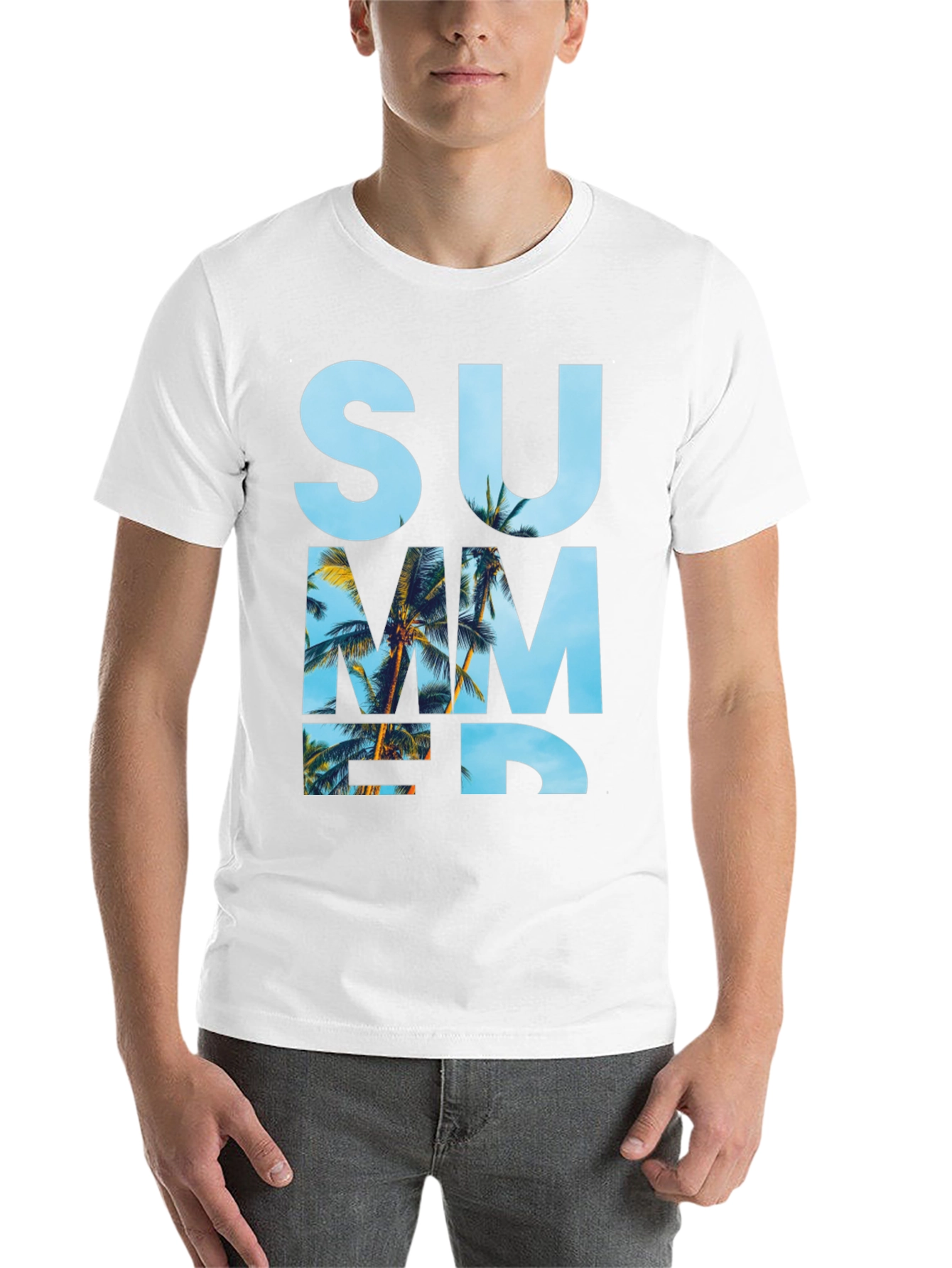 Black Summer Palm Tee view 14