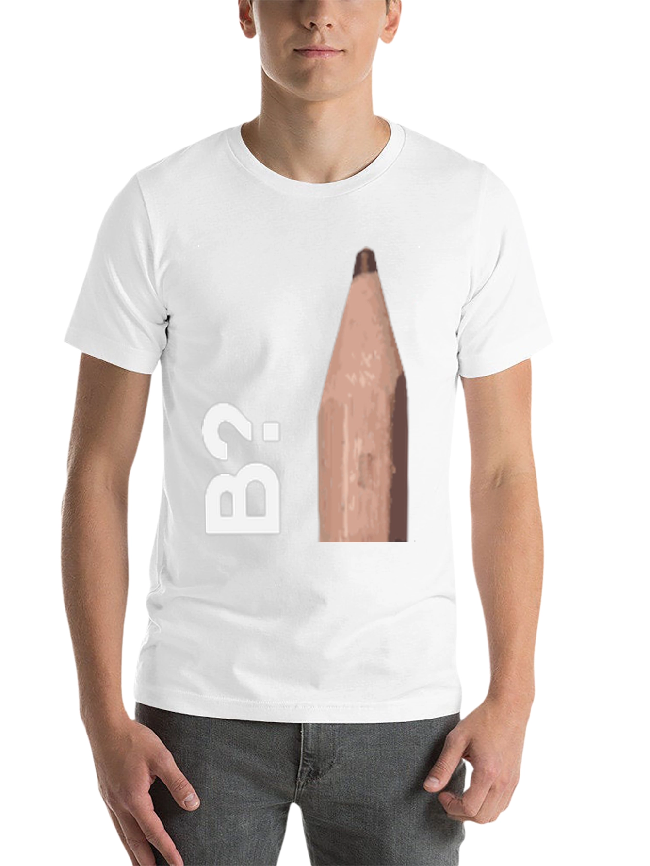 Black B2 Pencil Humor Graphic Tee view 14