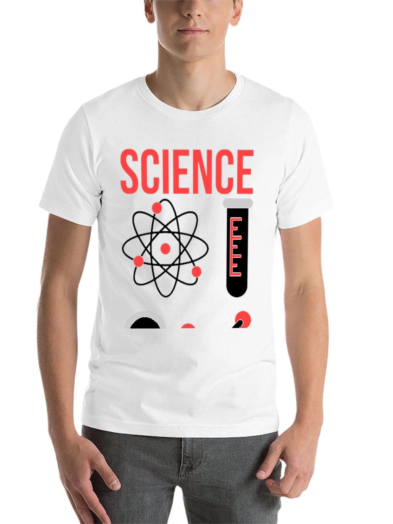 Black Science Graphic T-Shirt - Black Cotton Blend view 14