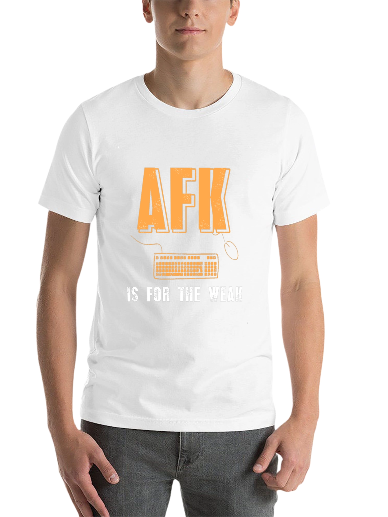 Black AFK is for the Weak Gamer T-Shirt view 14
