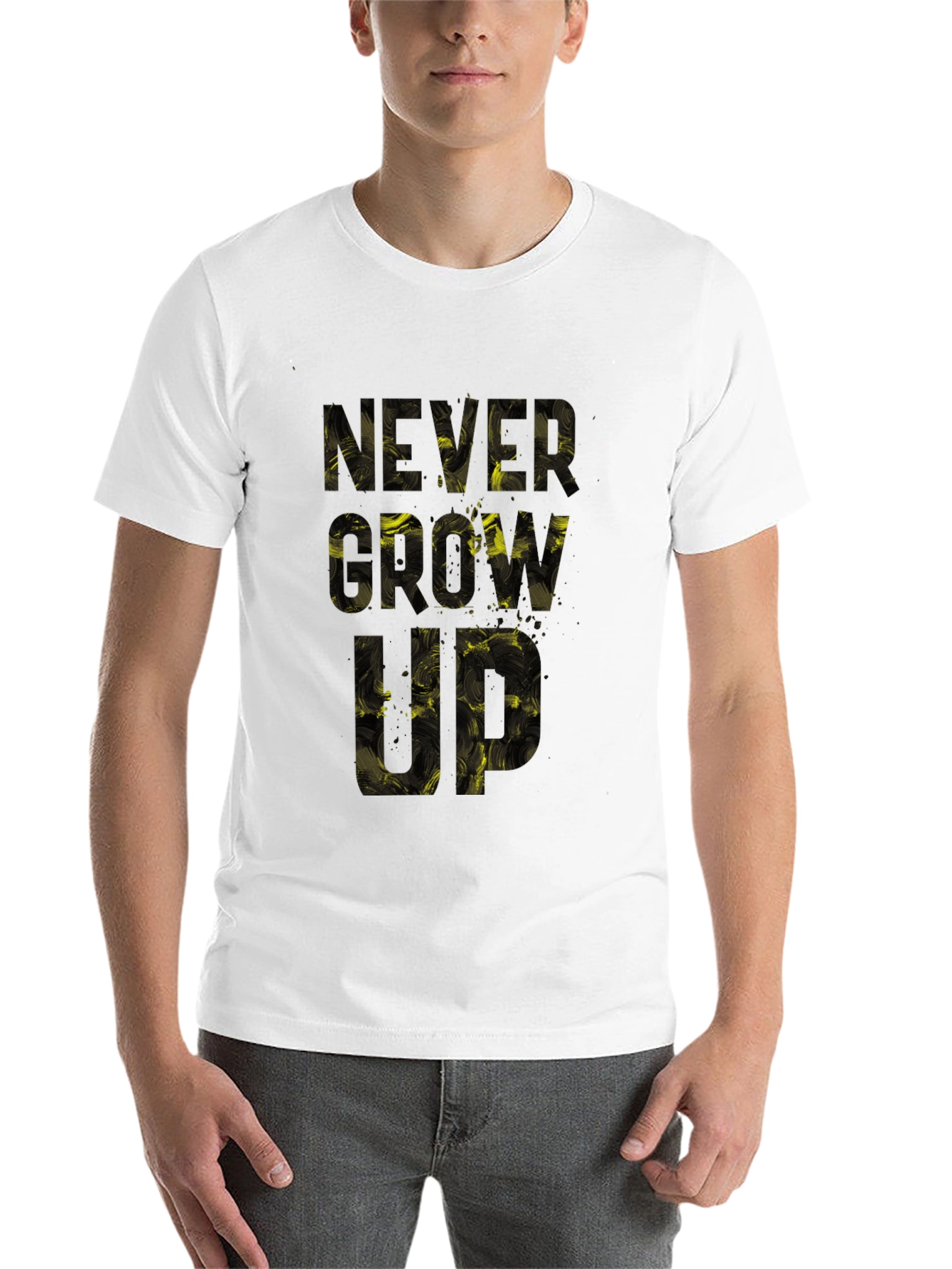 Never Grow Up Black T-Shirt - 14