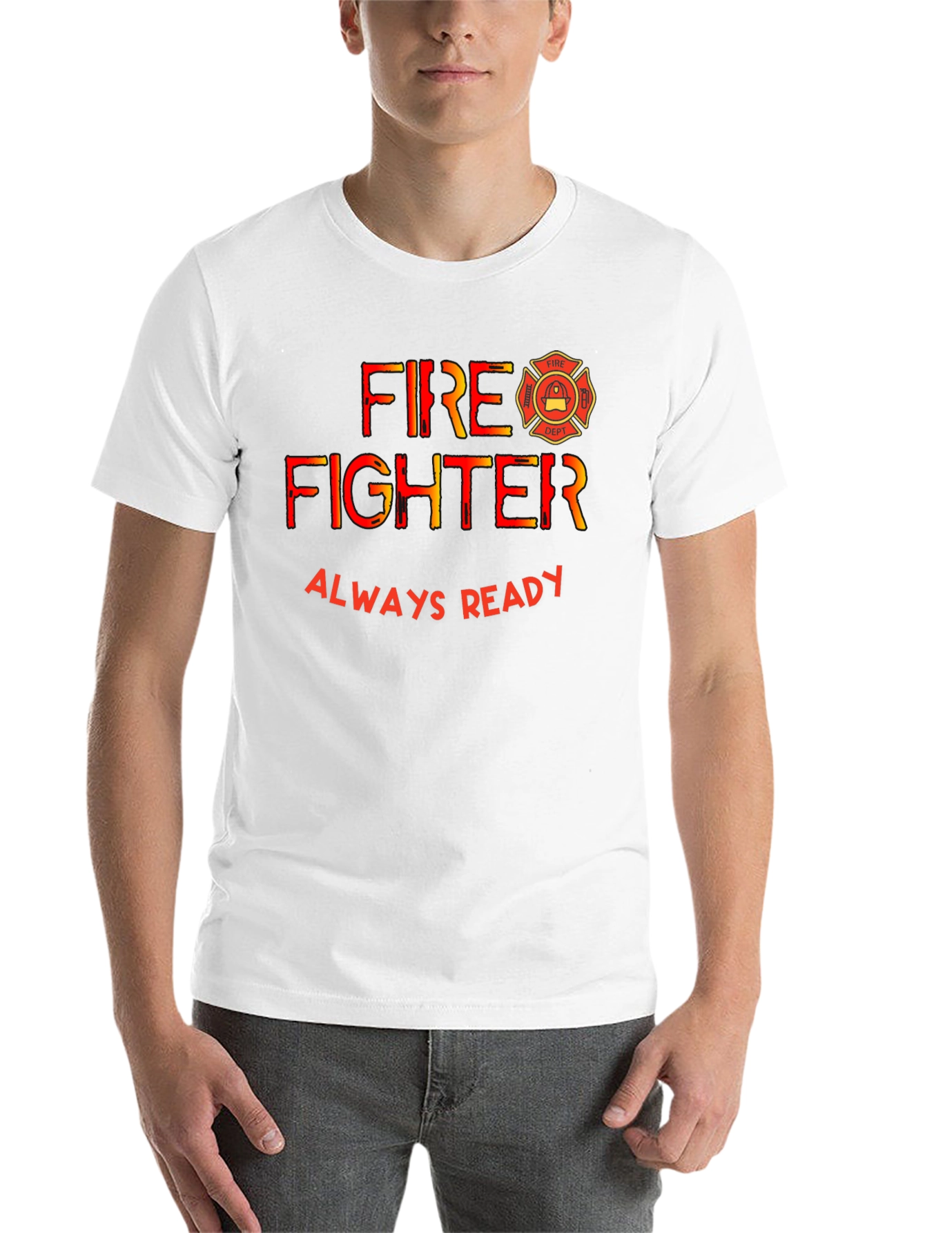 Black Firefighter Always Ready Black T-Shirt view 14