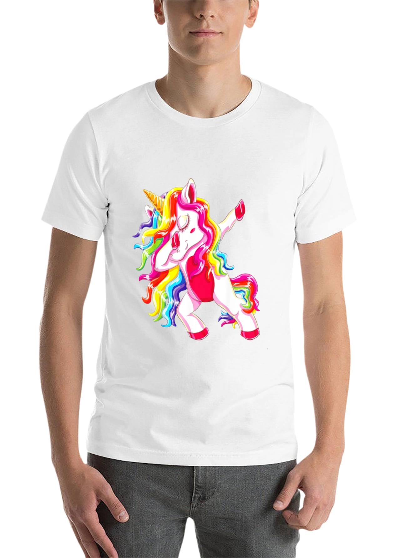 Black Dabbing Unicorn Graphic Tee view 14