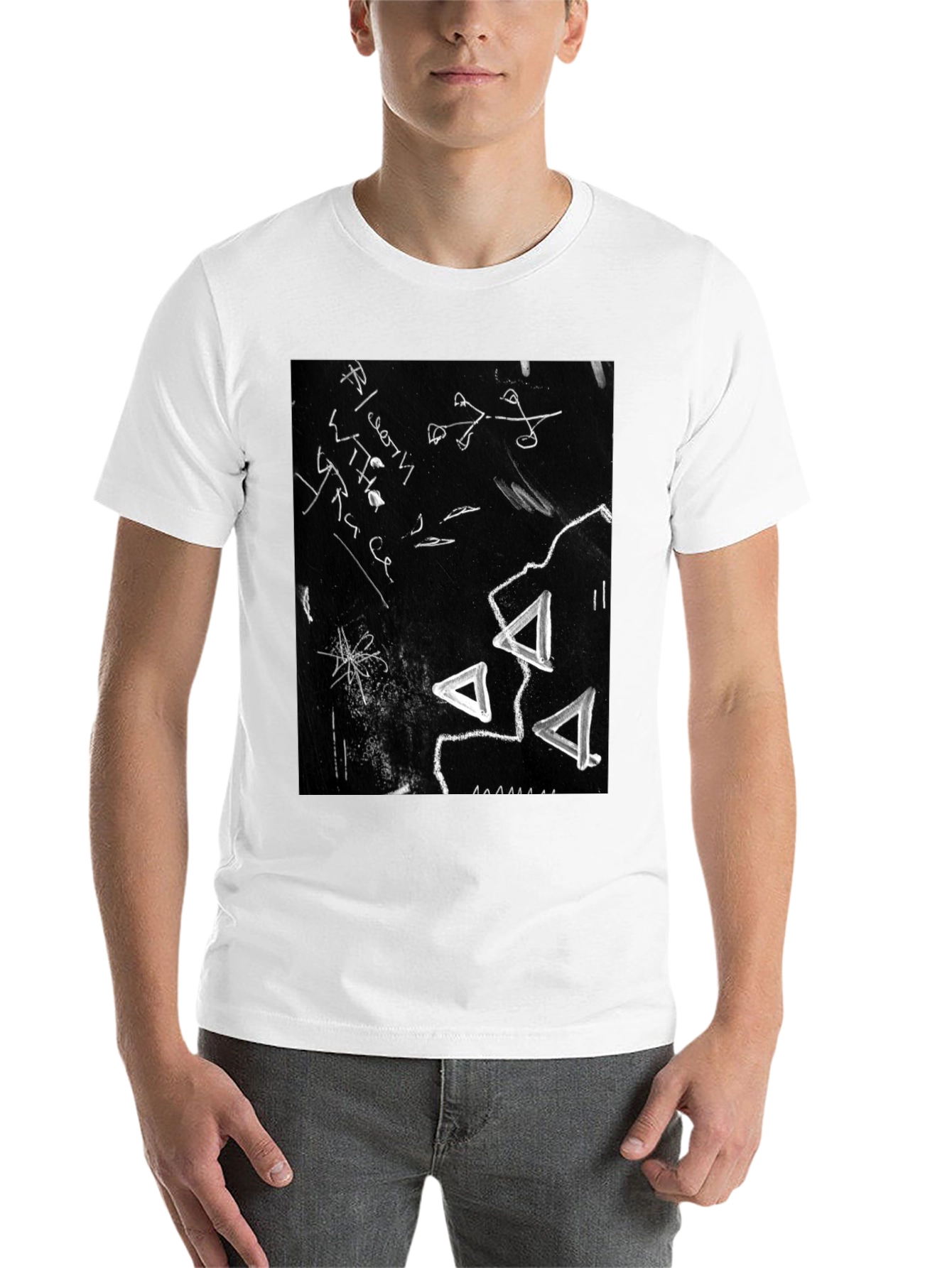 Black Abstract Black Graphic Tee view 14