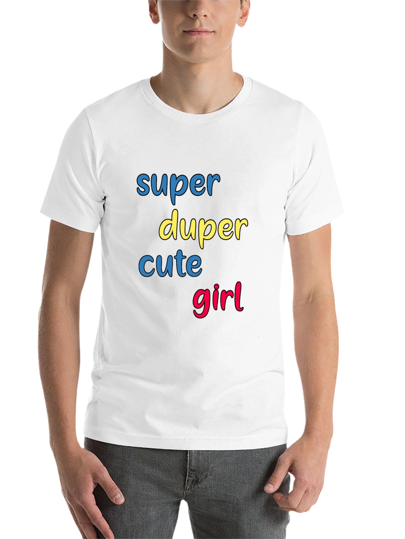 Black Super Duper Cute Girl Graphic T-Shirt view 14