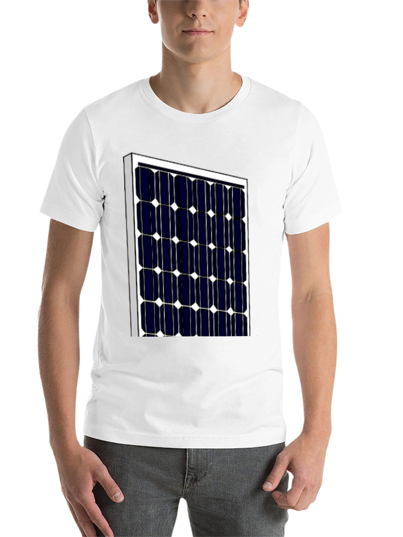 Black Solar Panel Graphic T-Shirt - Eco-Friendly Style view 14