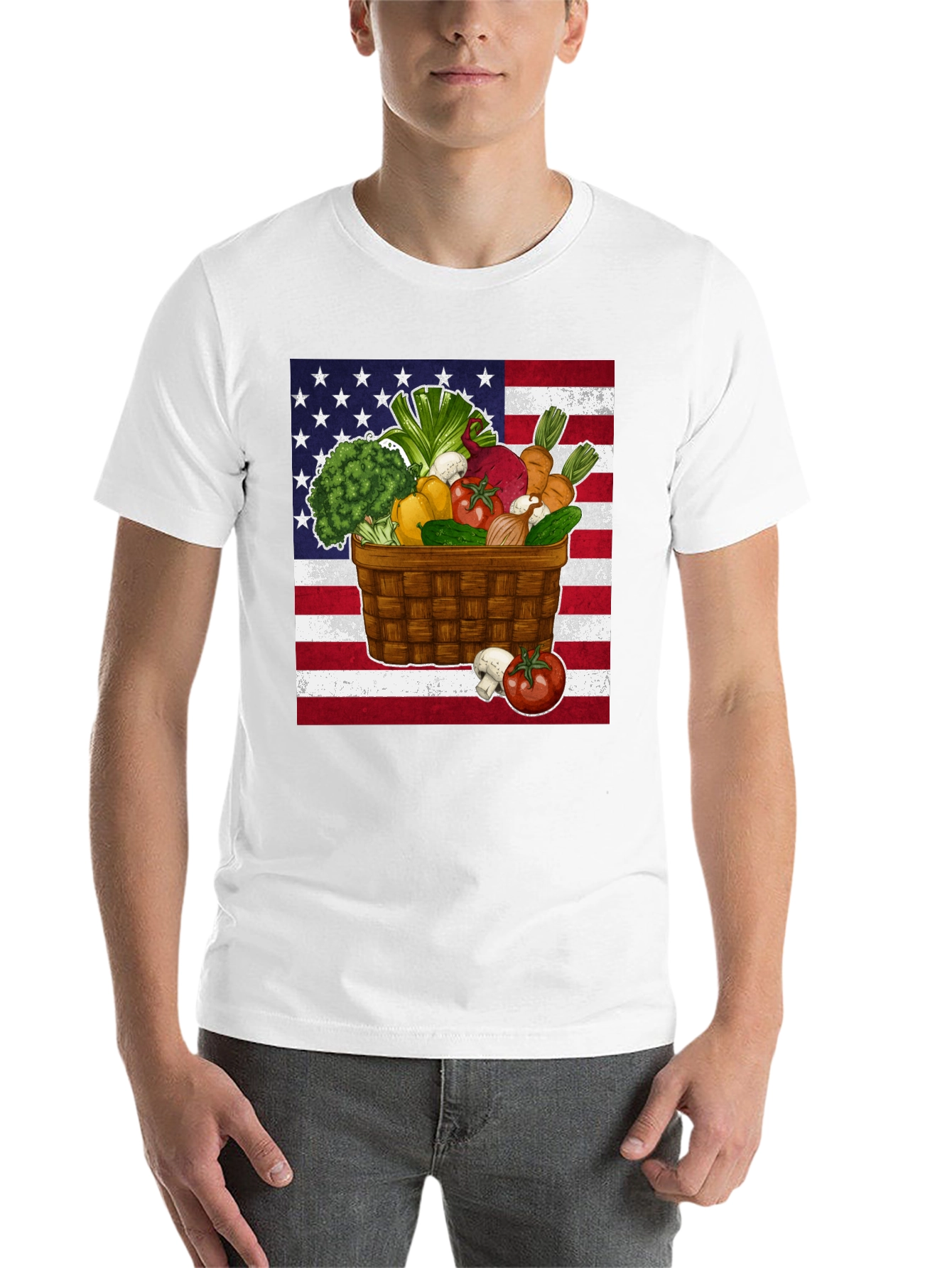 Patriotic Veggie Basket Tee - 14