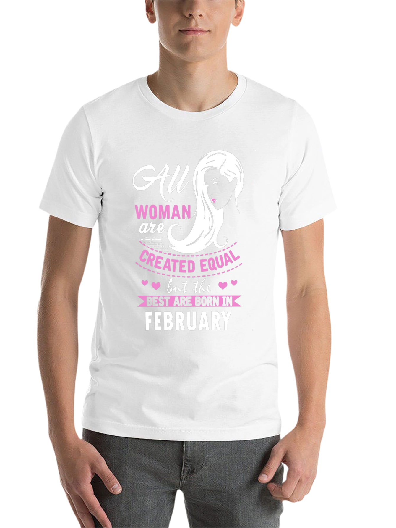 Black All Women Born in February T-Shirt view 14
