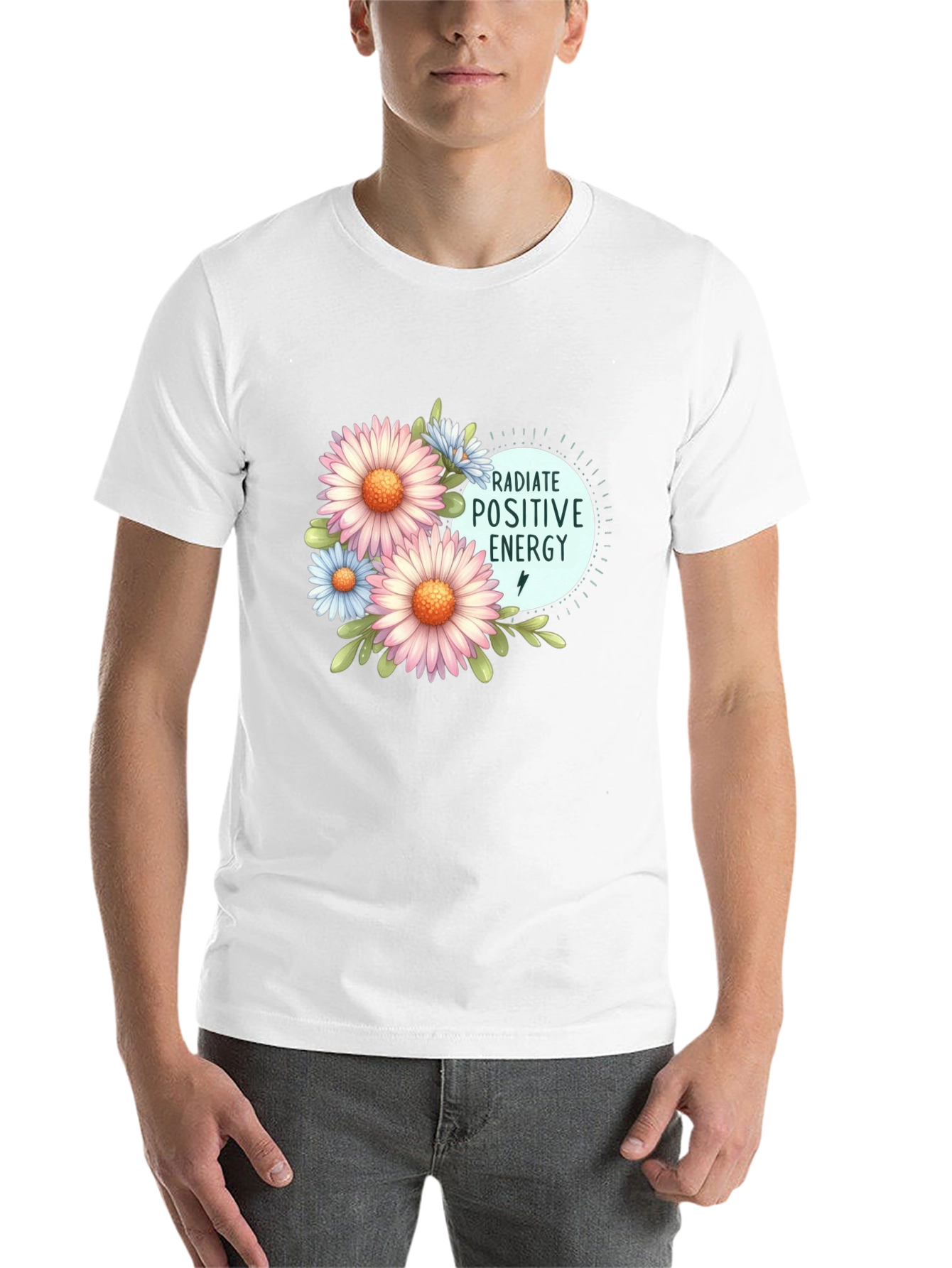 Black Radiate Positive Energy Floral T-Shirt view 14