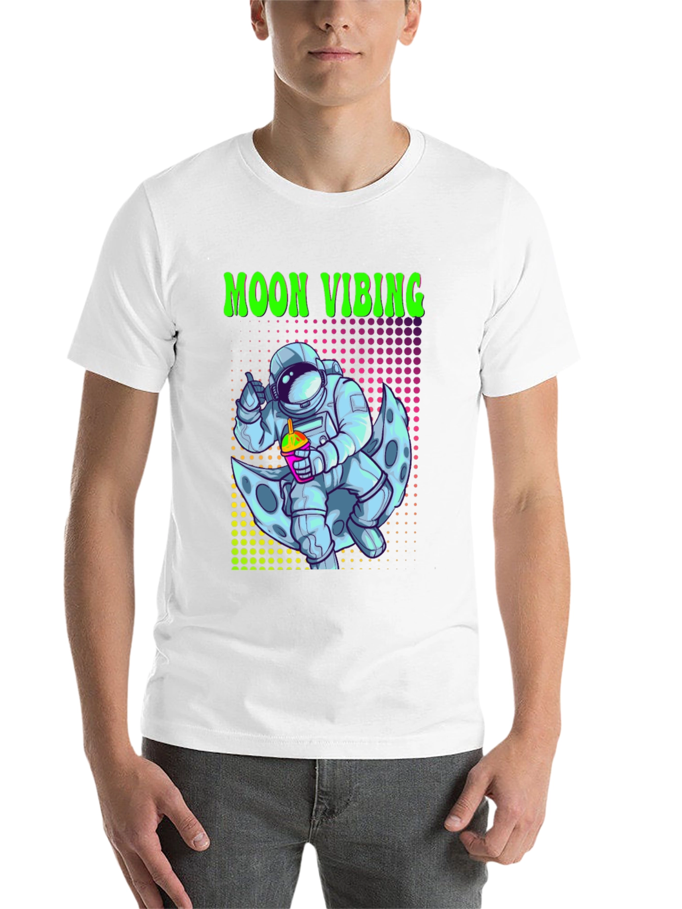 Black Moon Vibing Astronaut T-Shirt view 14