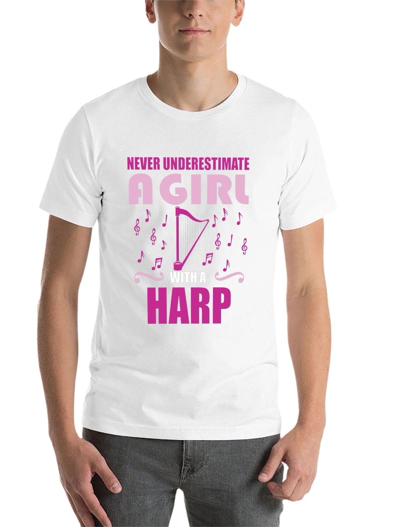 Black Never Underestimate Girl With Harp T-Shirt view 14