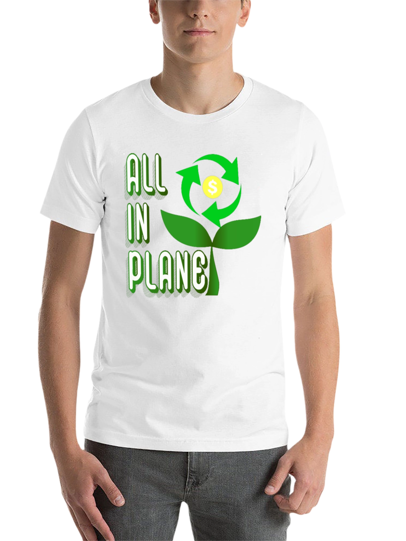 Black All In Plane Graphic Tee - Eco-Friendly Design view 14
