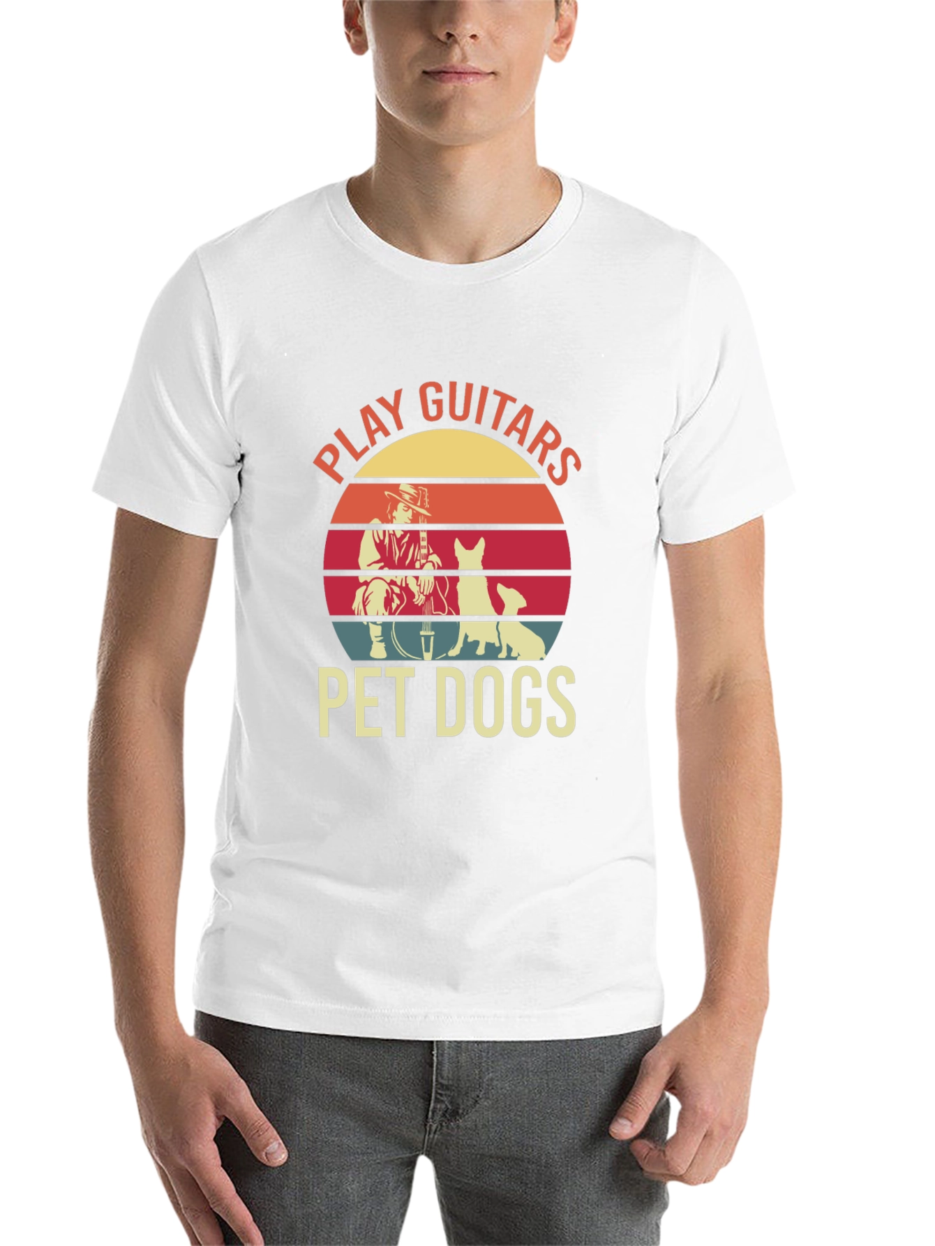Black Play Guitars Pet Dogs Graphic Tee view 14