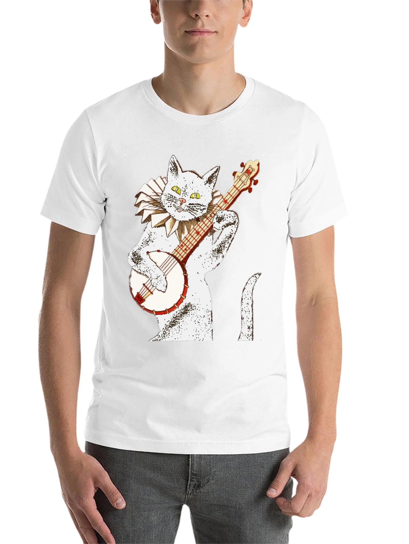Cat Playing Banjo T-Shirt - 14