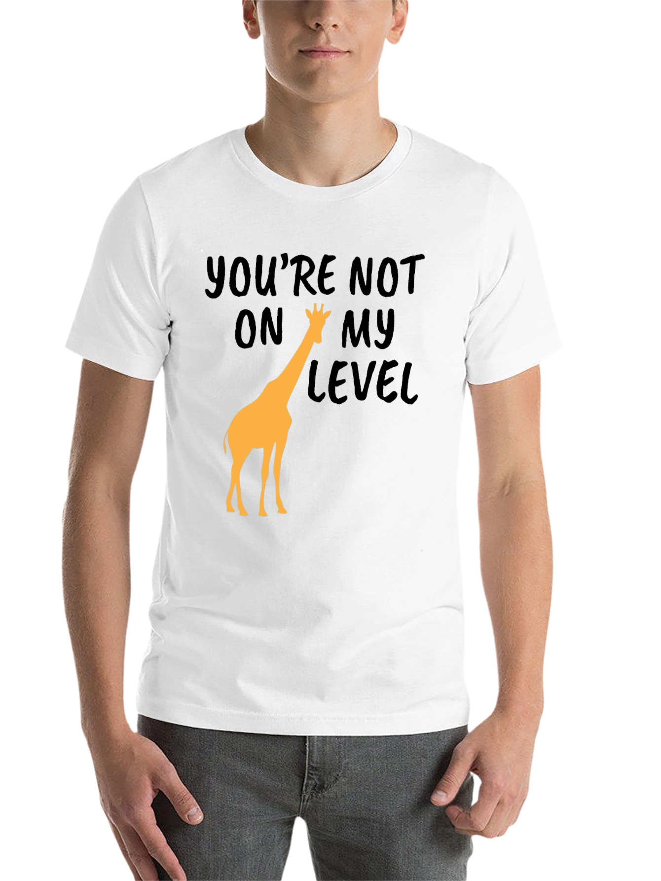 Black You're Not On My Level Giraffe Graphic Tee view 14