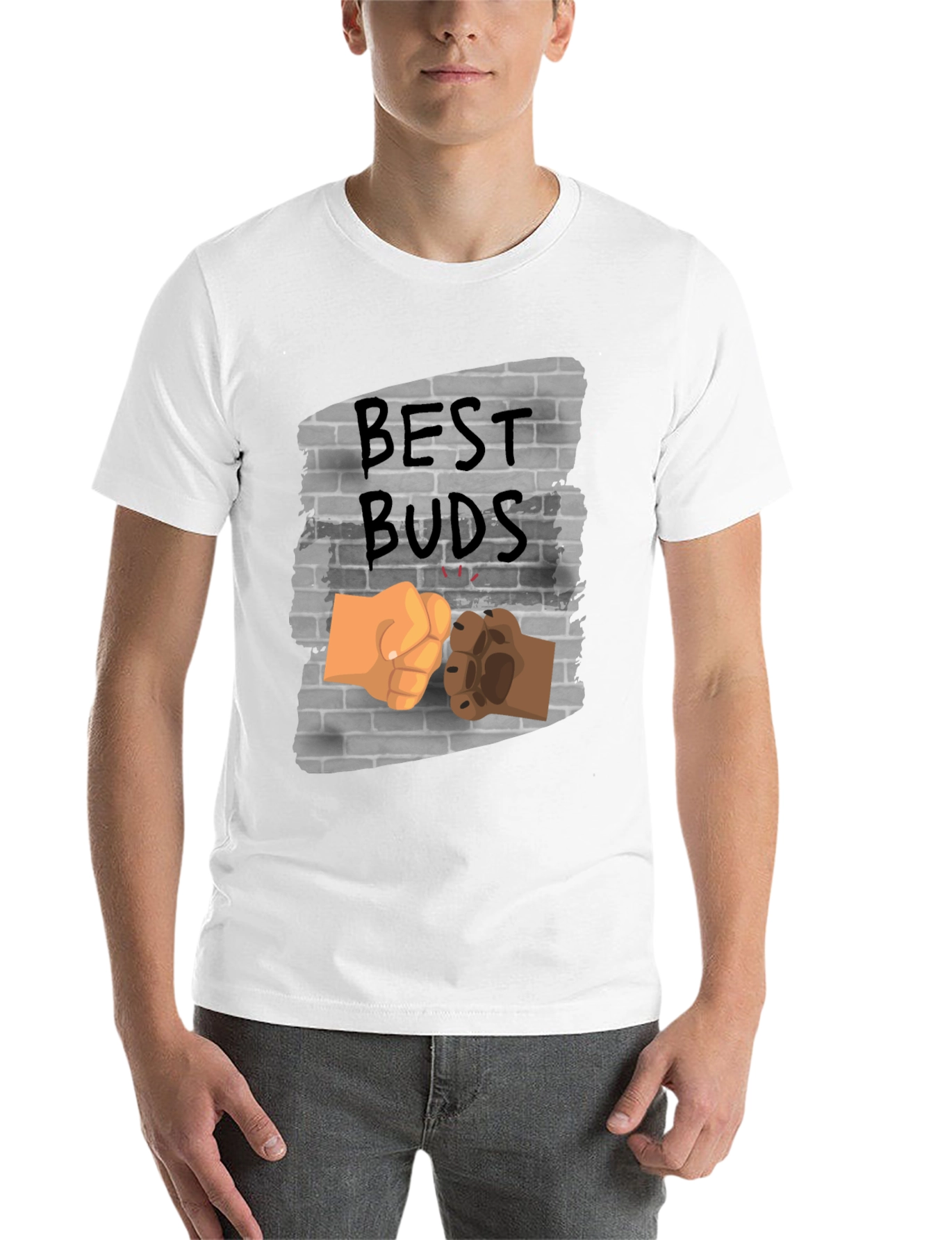 Black Best Buds Fist Bump Graphic Tee view 14