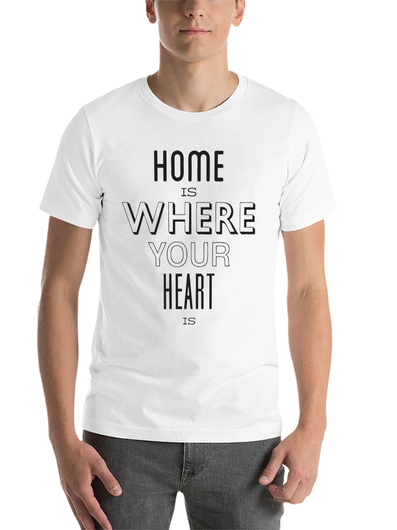 Black Home Is Where Your Heart Is Black T-Shirt view 14