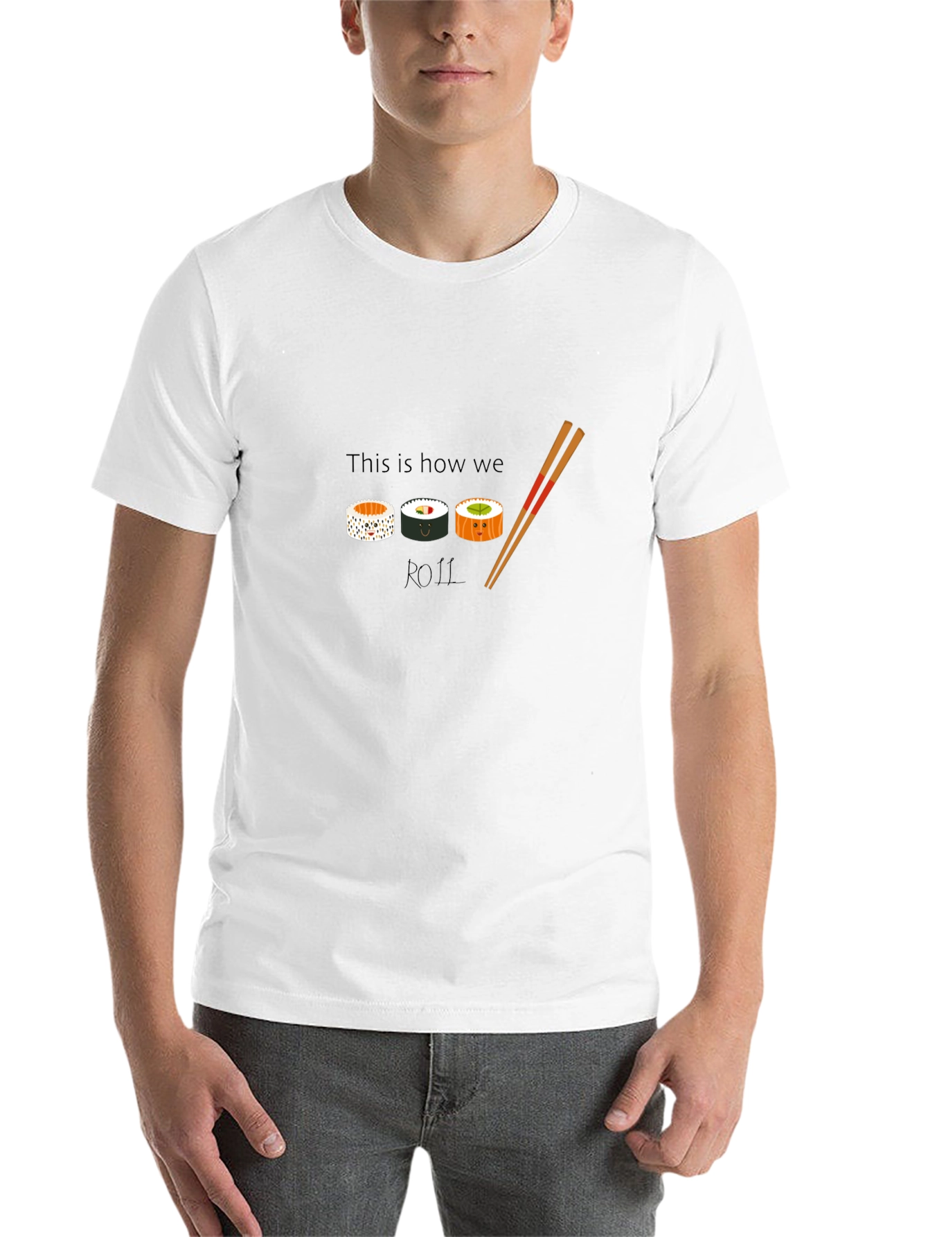 Black Sushi Roll T-Shirt - This Is How We Roll view 14