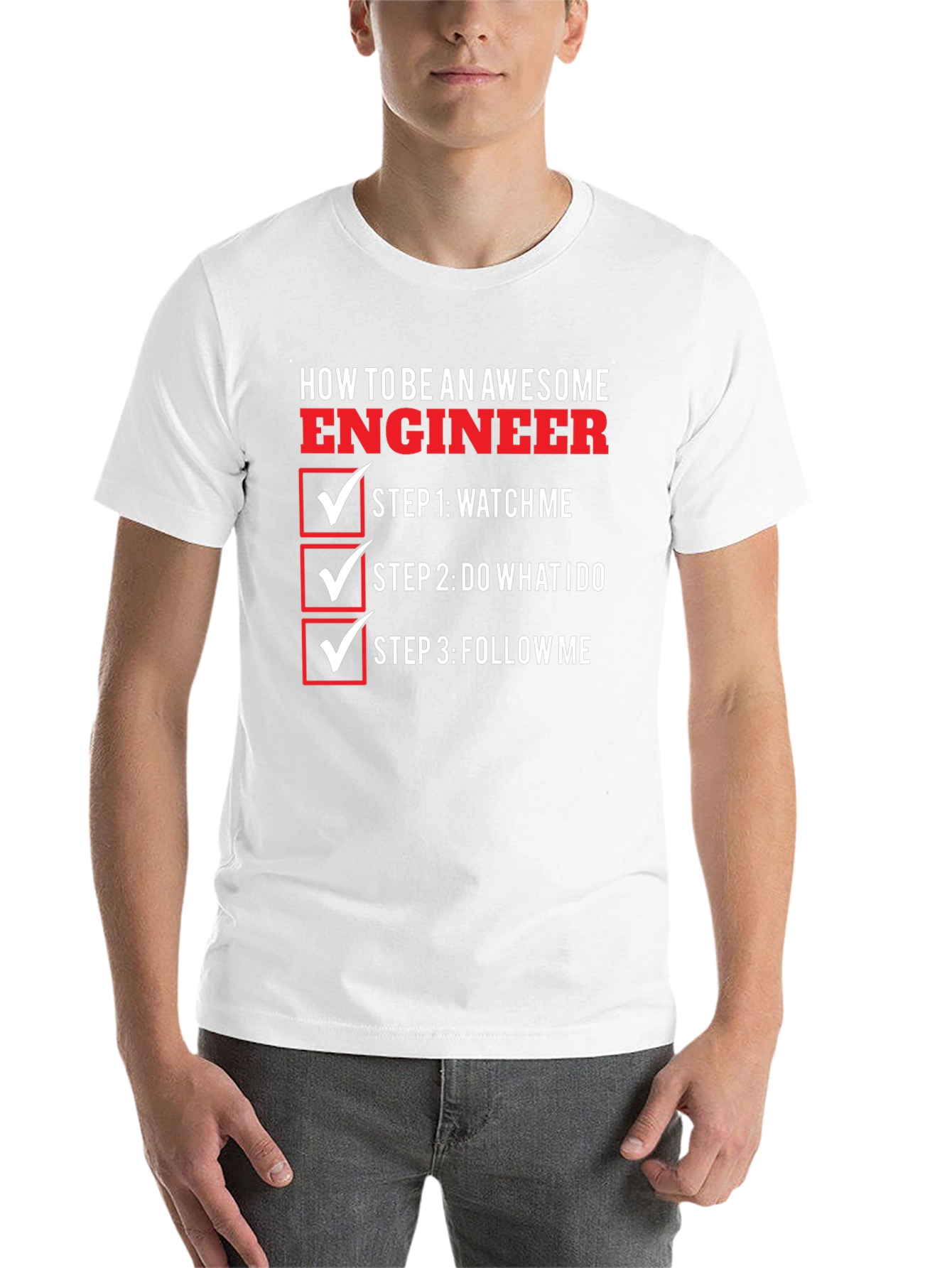 Black Awesome Engineer T-Shirt - Funny Engineering Gift view 14