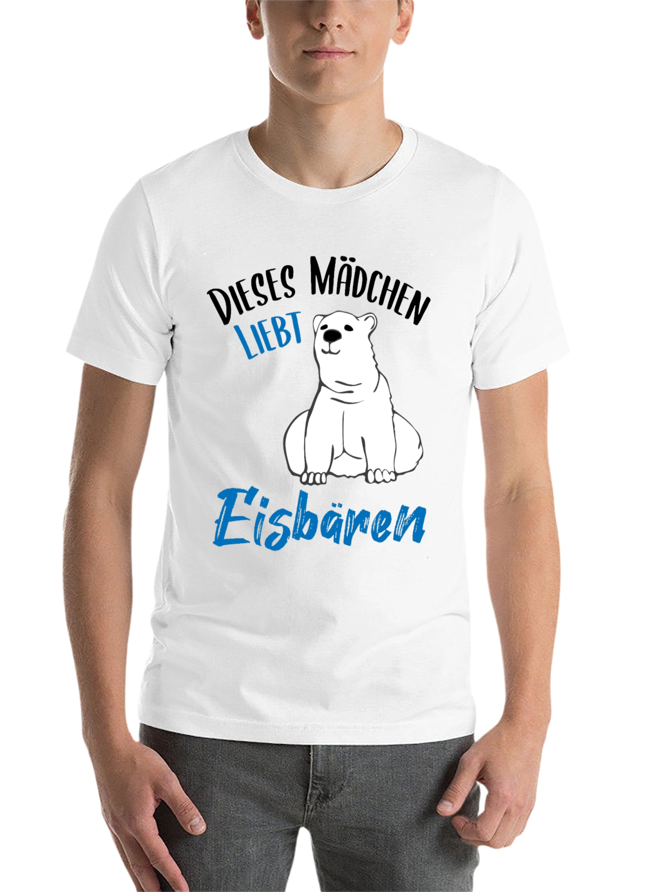 Black Polar Bear Lover T-Shirt - German Text view 14