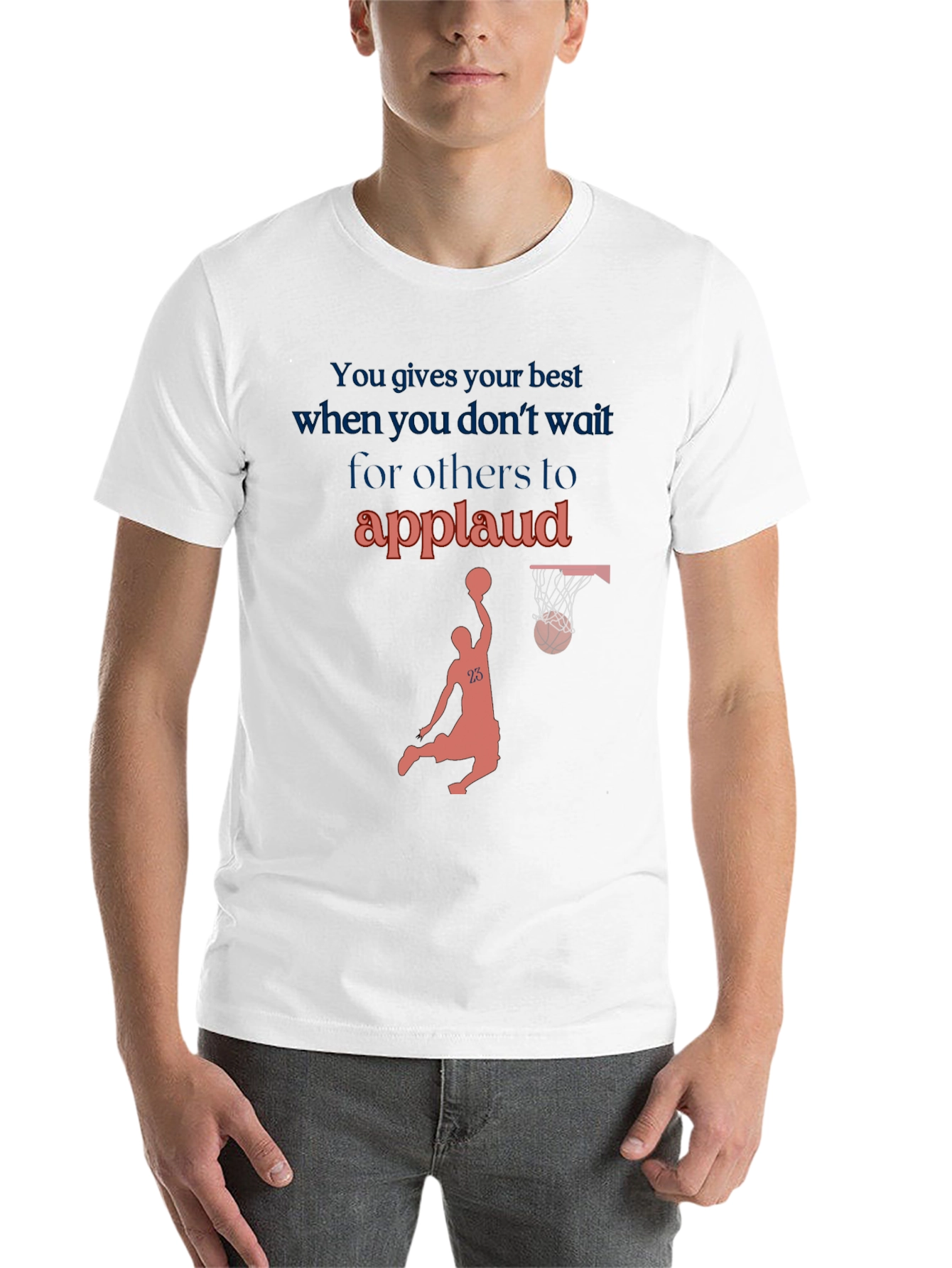 Motivational Basketball Graphic T-Shirt - 14