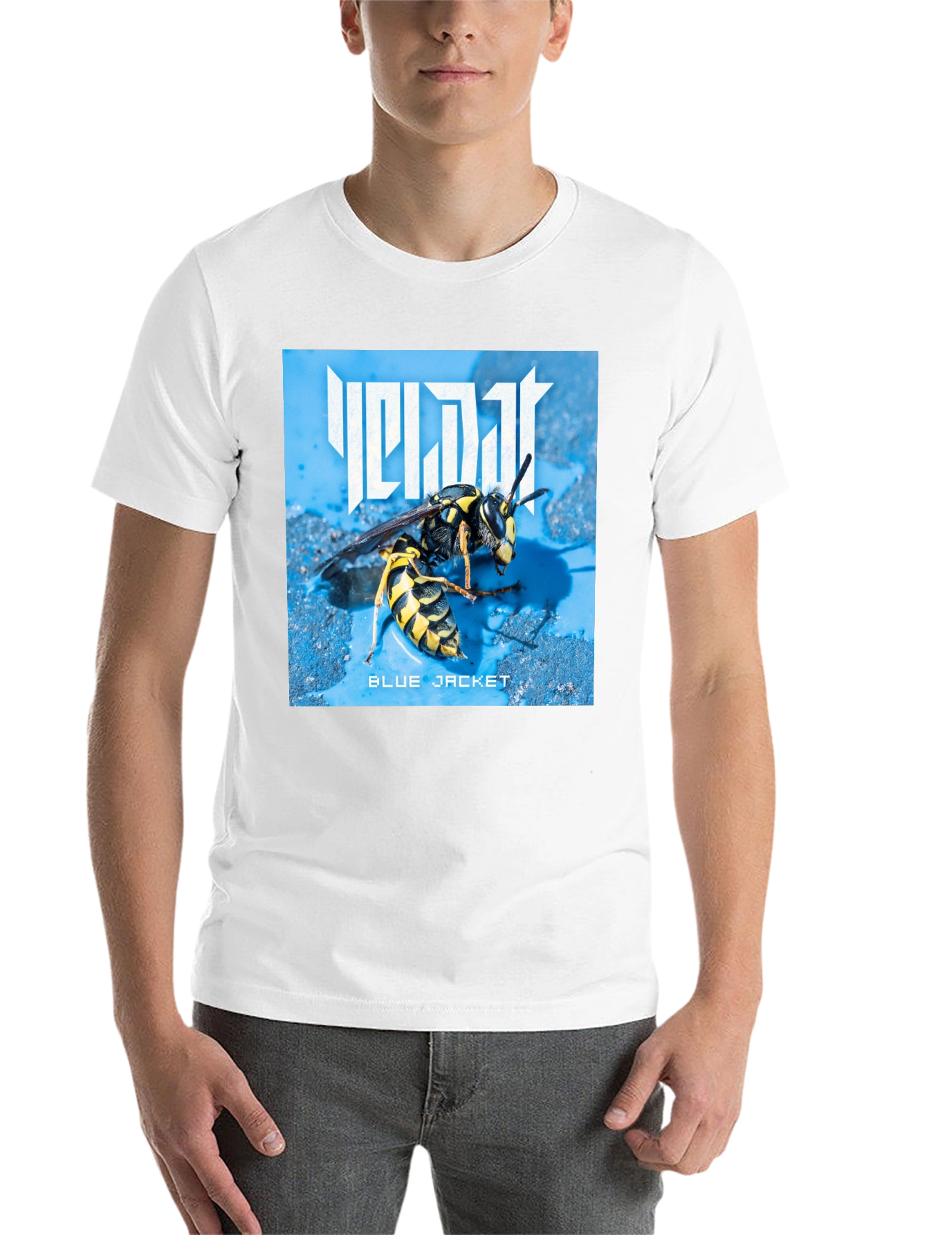 Black Blue Jacket Wasp Graphic T-Shirt view 14