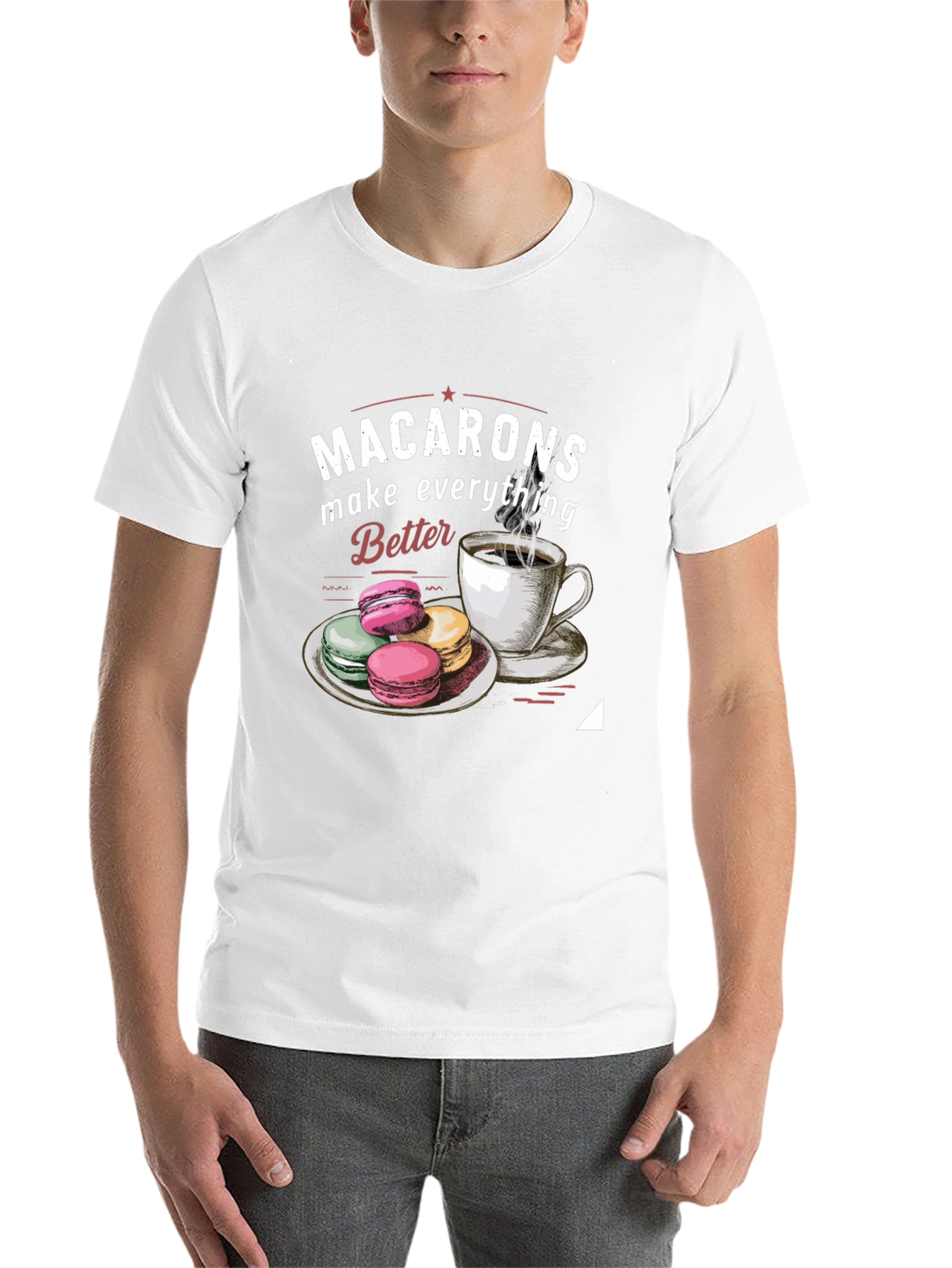 Black Macarons & Coffee Graphic Tee view 14