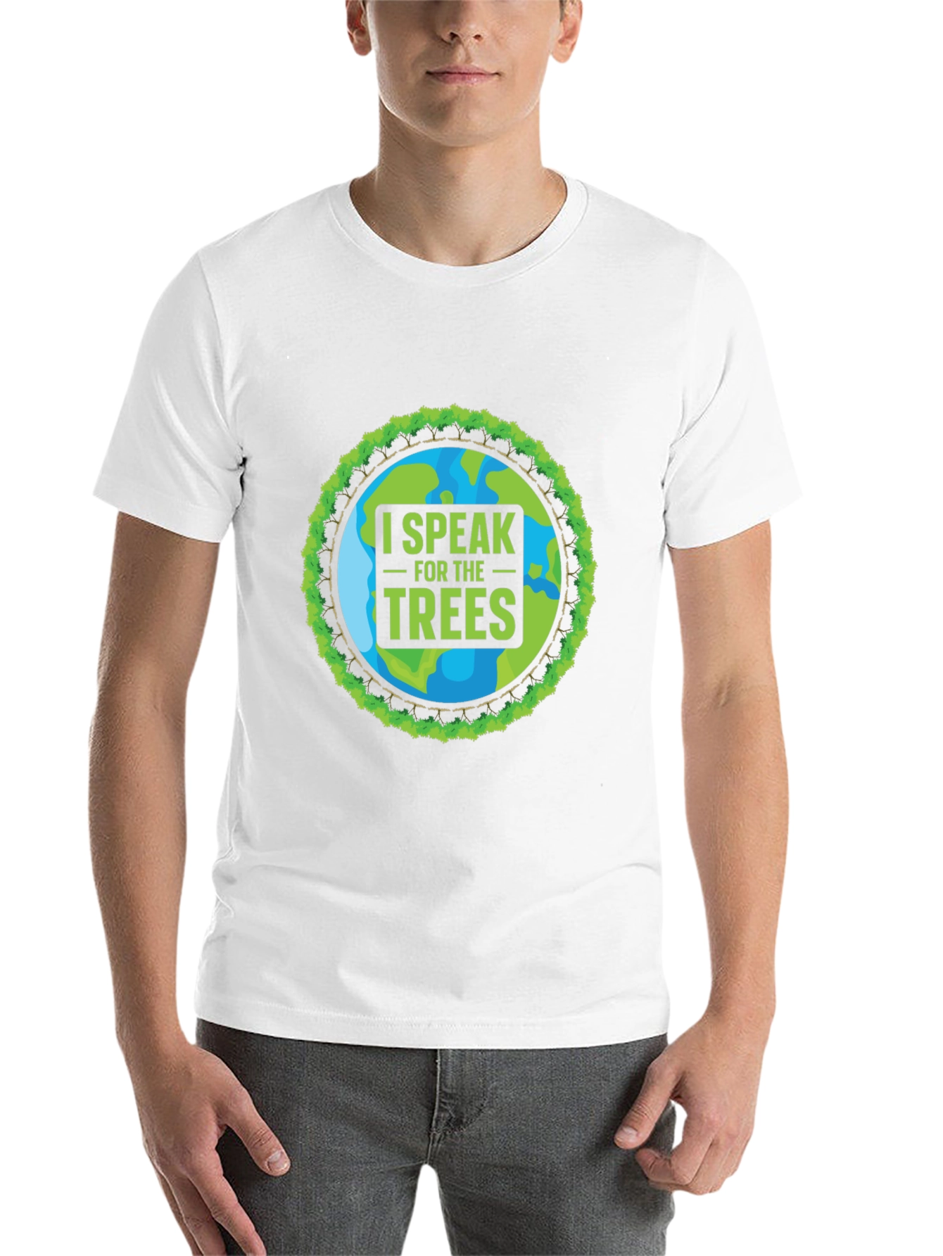 Black I Speak for the Trees Graphic T-Shirt view 14