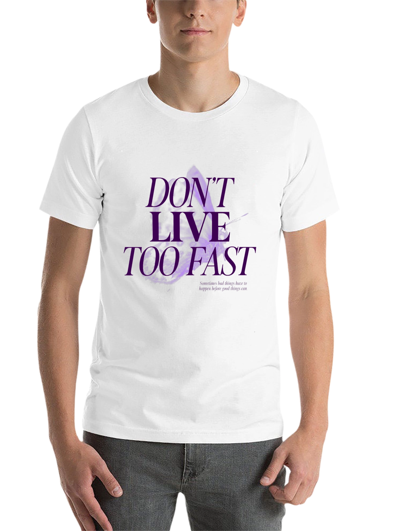 Black Don't Live Too Fast Graphic Tee - Black view 14