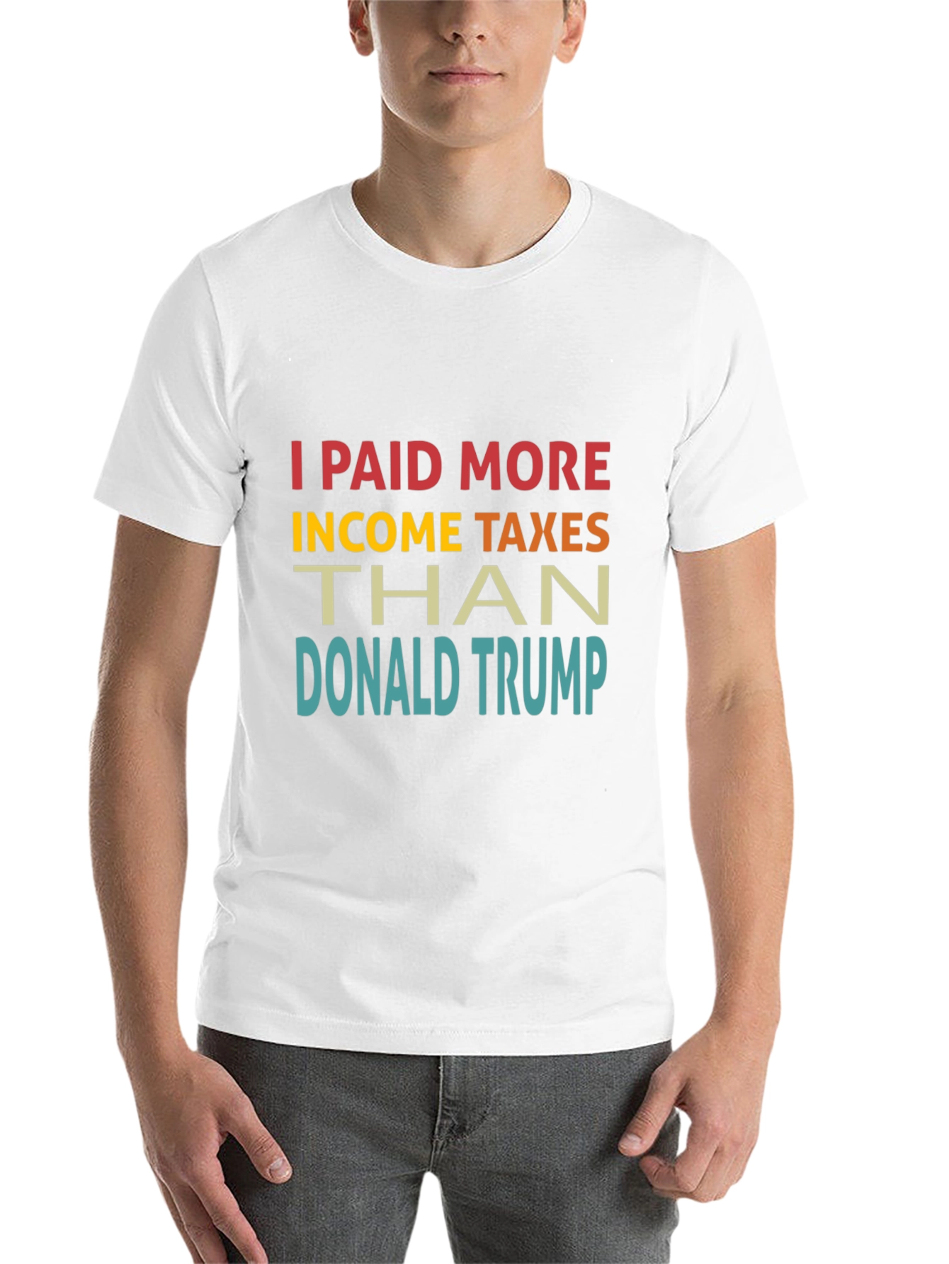 Black I Paid More Income Taxes Than Donald Trump T-Shirt view 14