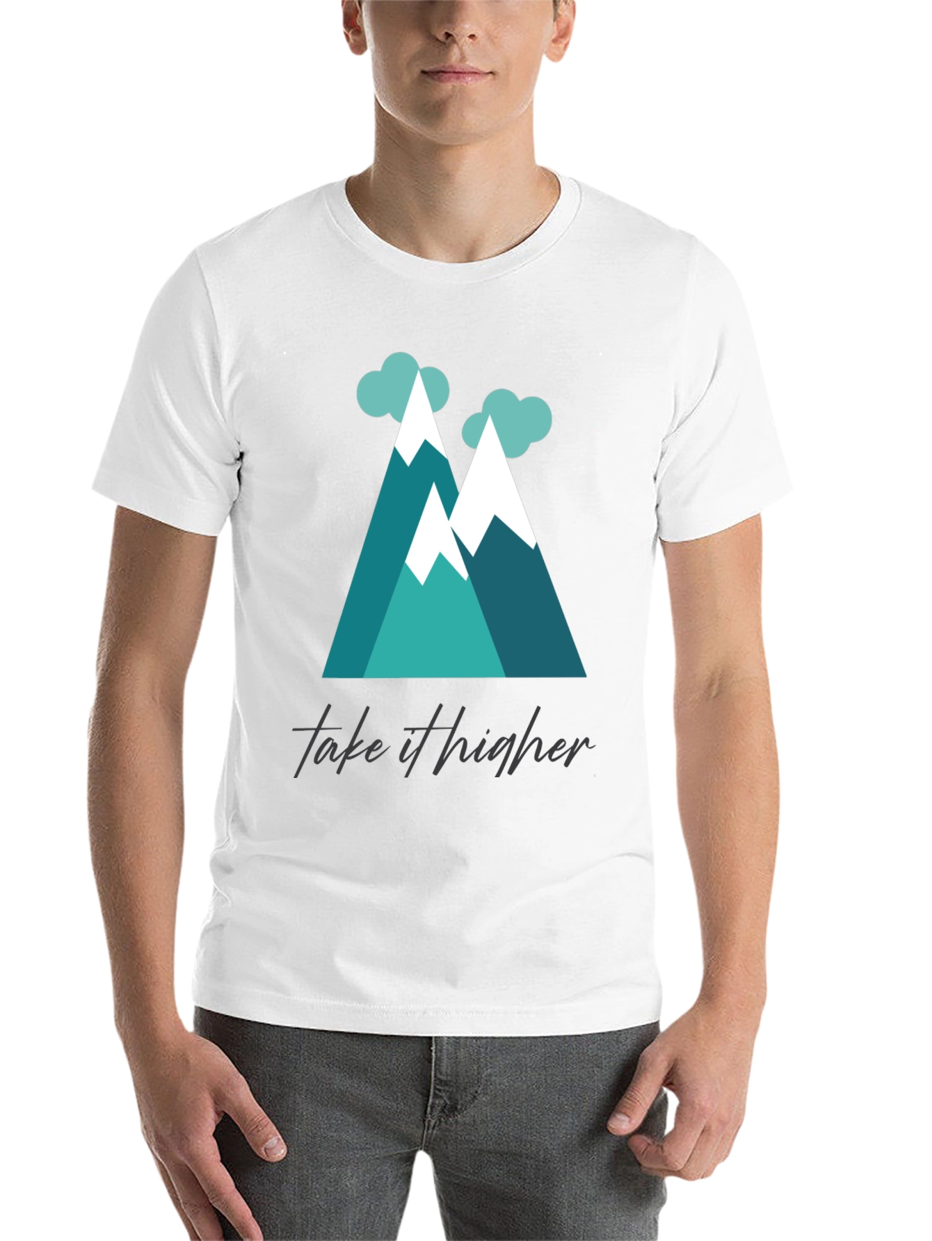 Black Take It Higher Mountain Tee - Black Graphic T-Shirt view 14