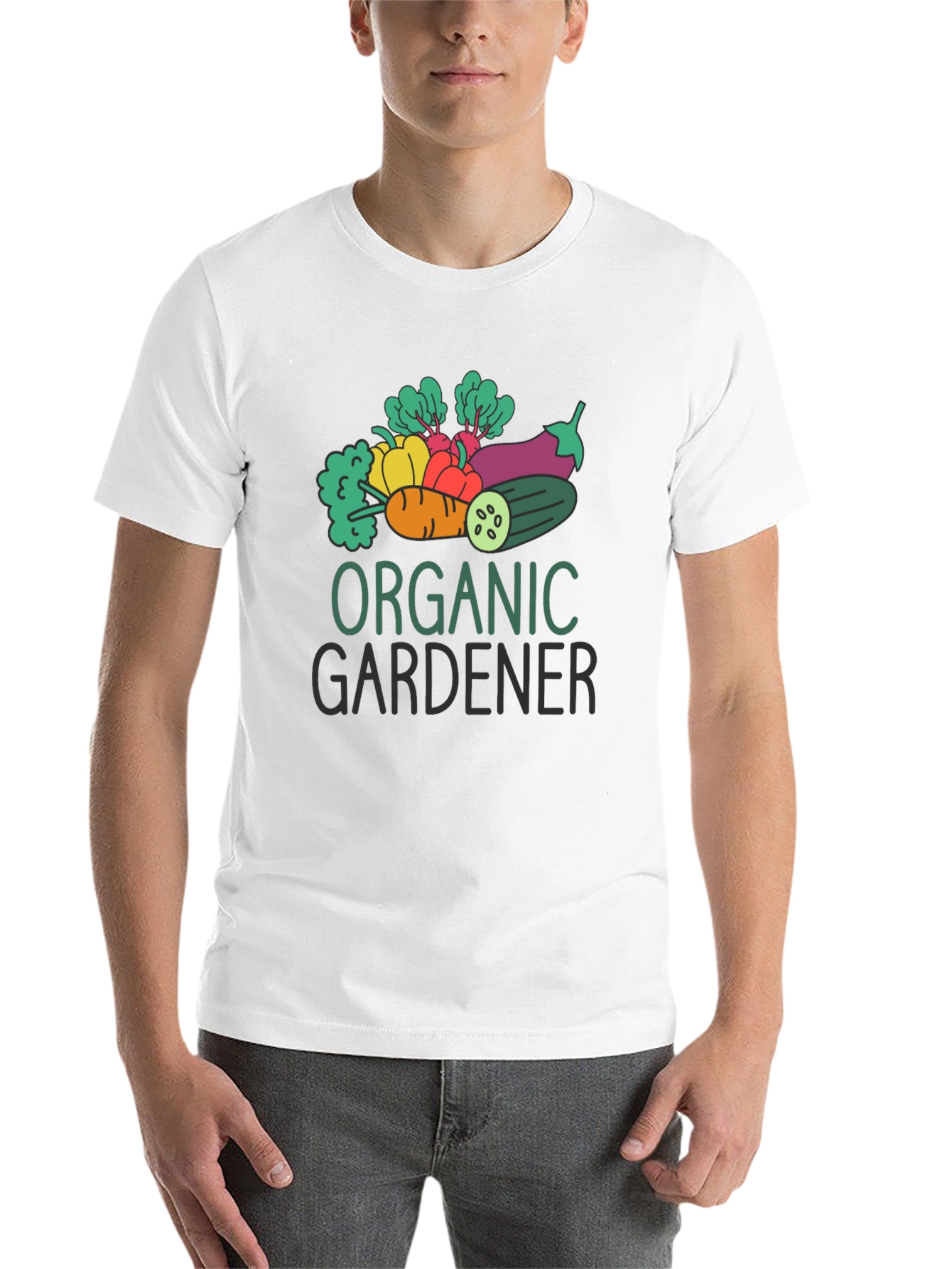 Black Organic Gardener Graphic Tee - Black Cotton T-Shirt view 14