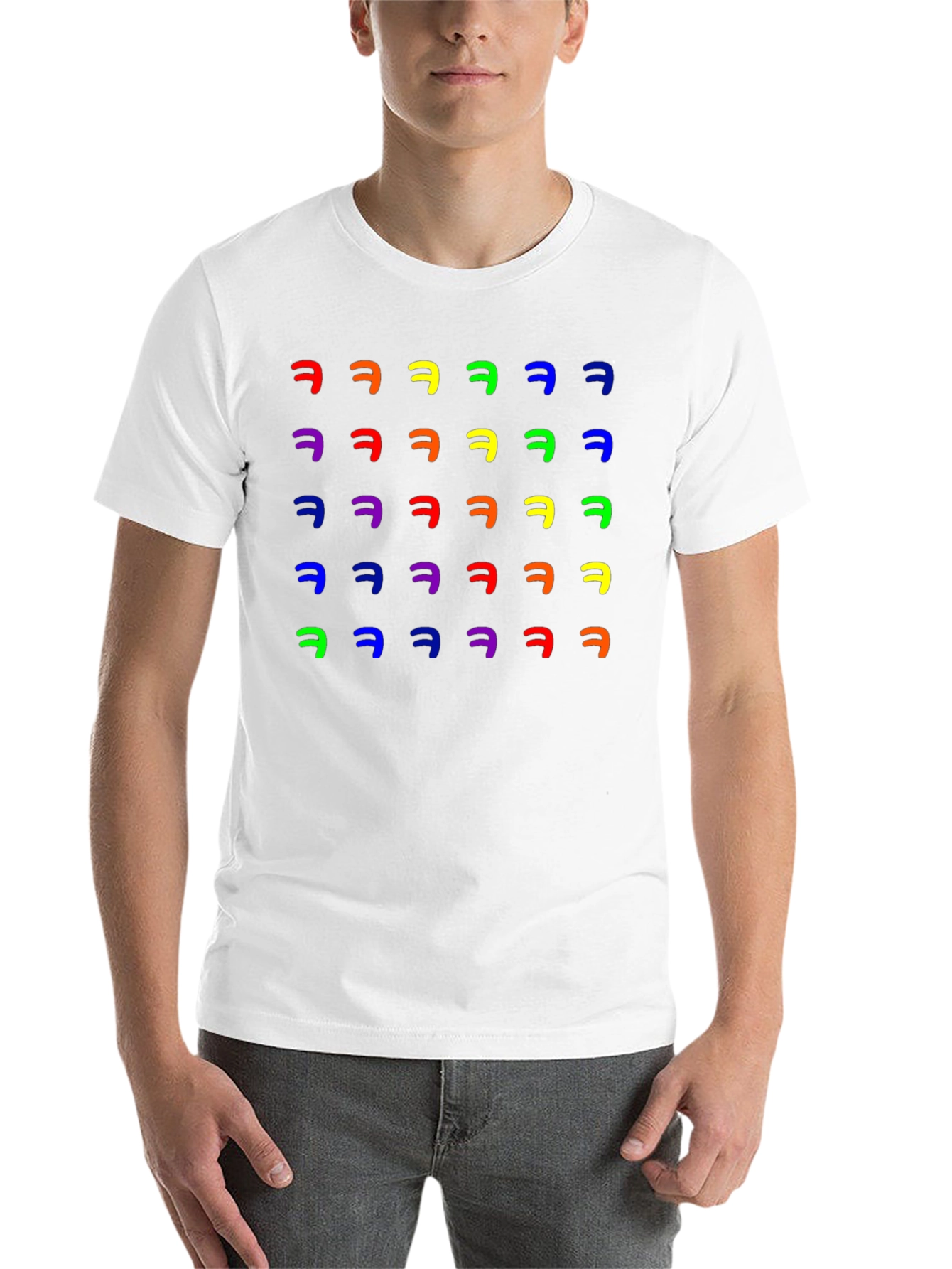 Black Rainbow HAHA T-Shirt - Funny Colorful Graphic Tee view 14