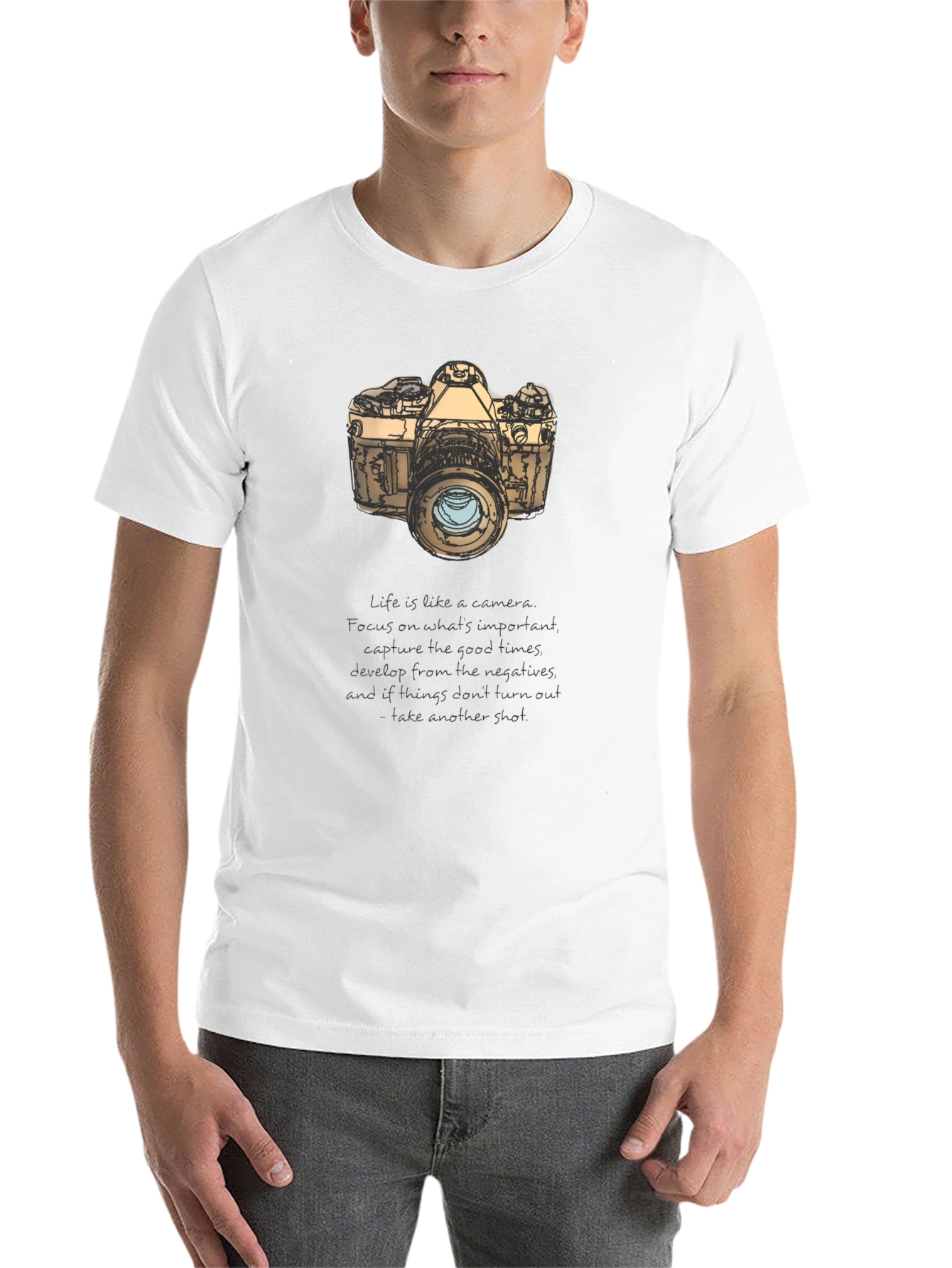 Black Camera Graphic T-Shirt - Focus on the Good Times view 14