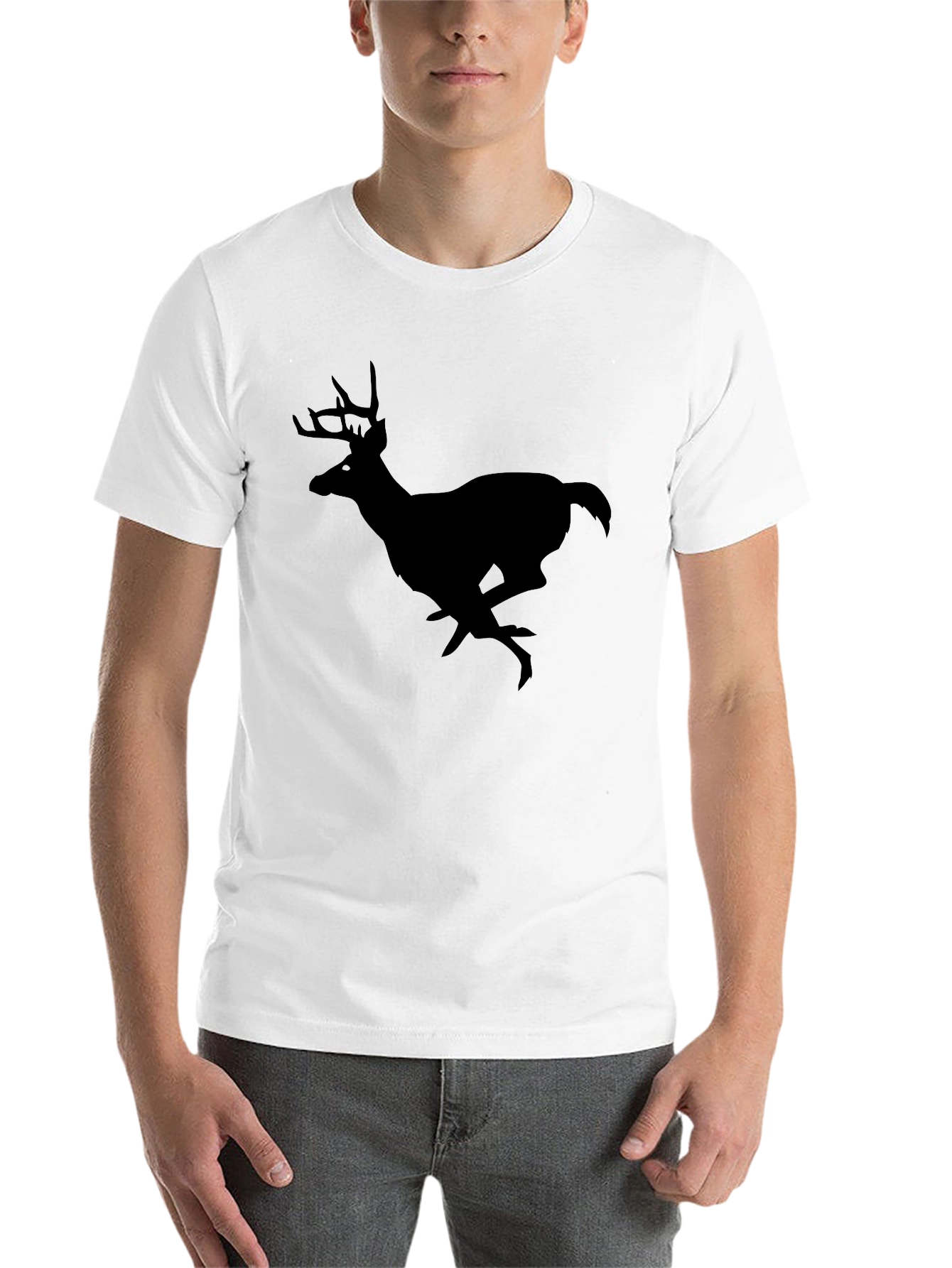 Black Black Deer Silhouette T-Shirt view 14