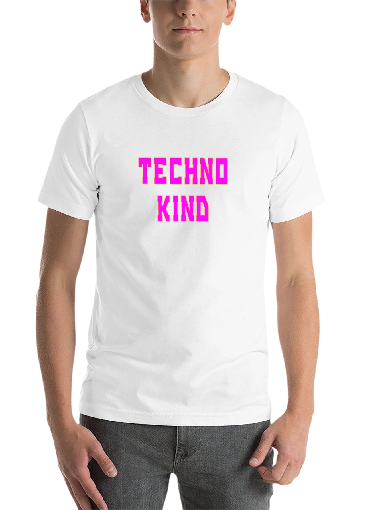 Black Techno Kind Graphic Tee - Black Crew Neck T-Shirt view 14