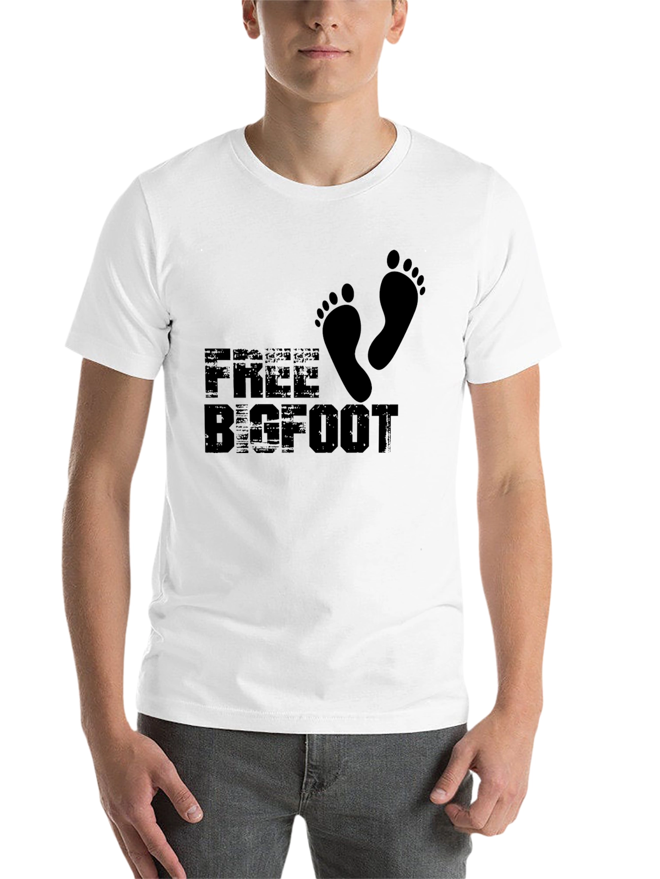 Black Free Bigfoot Graphic Tee - Black Short Sleeve T-Shirt view 14