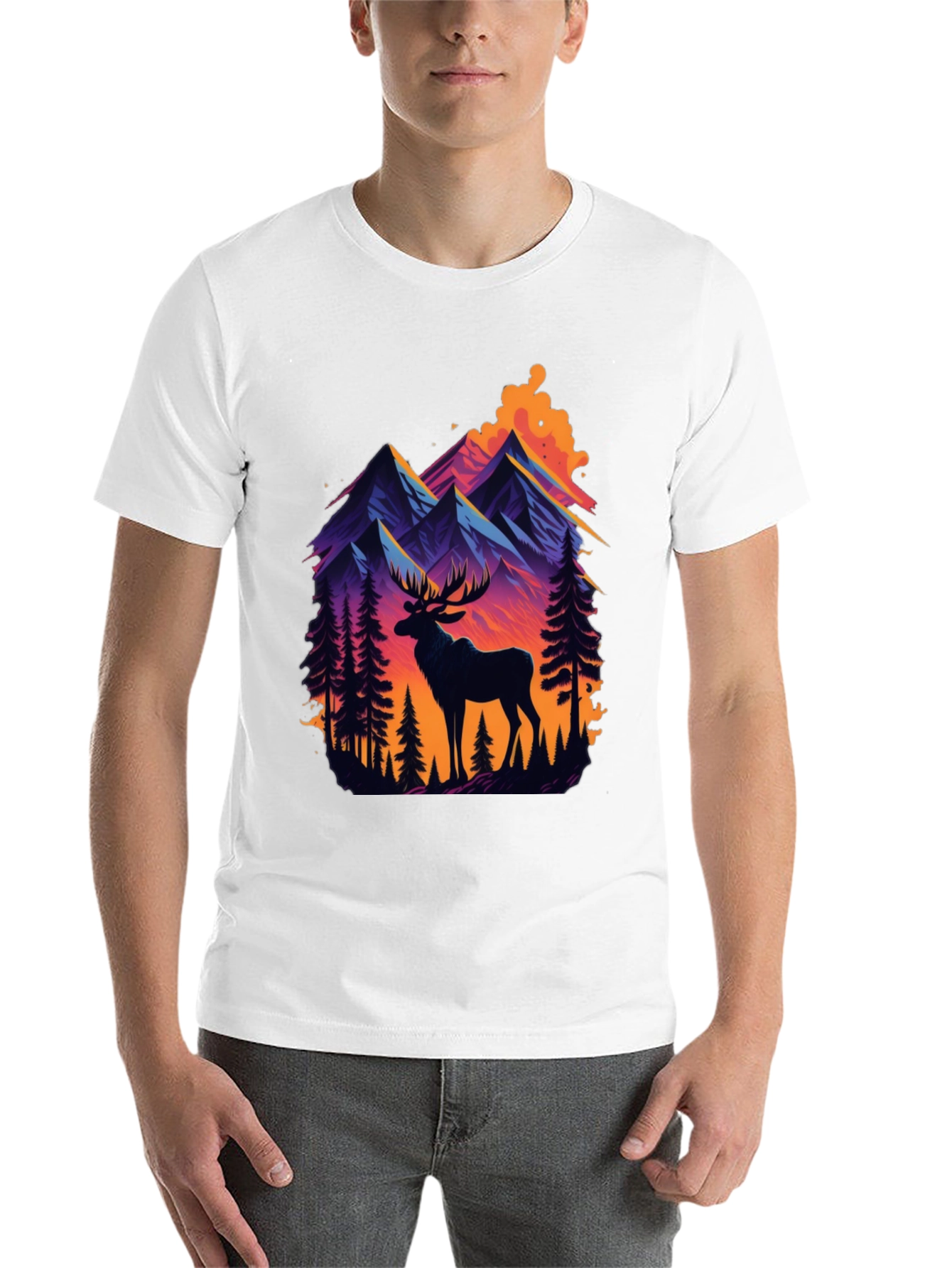 Black Mountain Moose Graphic Tee - Nature Inspired Style view 14
