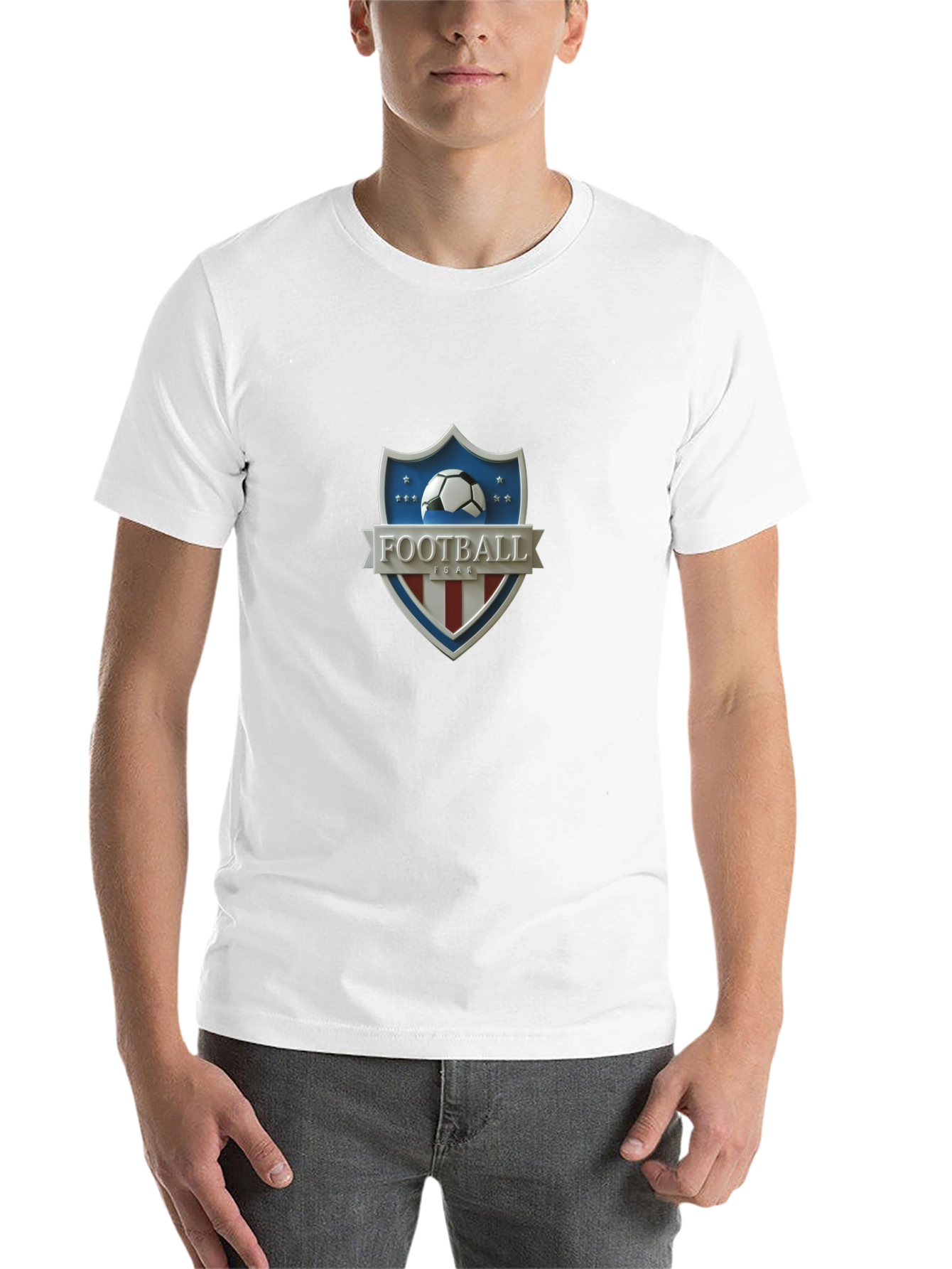 Black Football USA Shield T-Shirt view 14