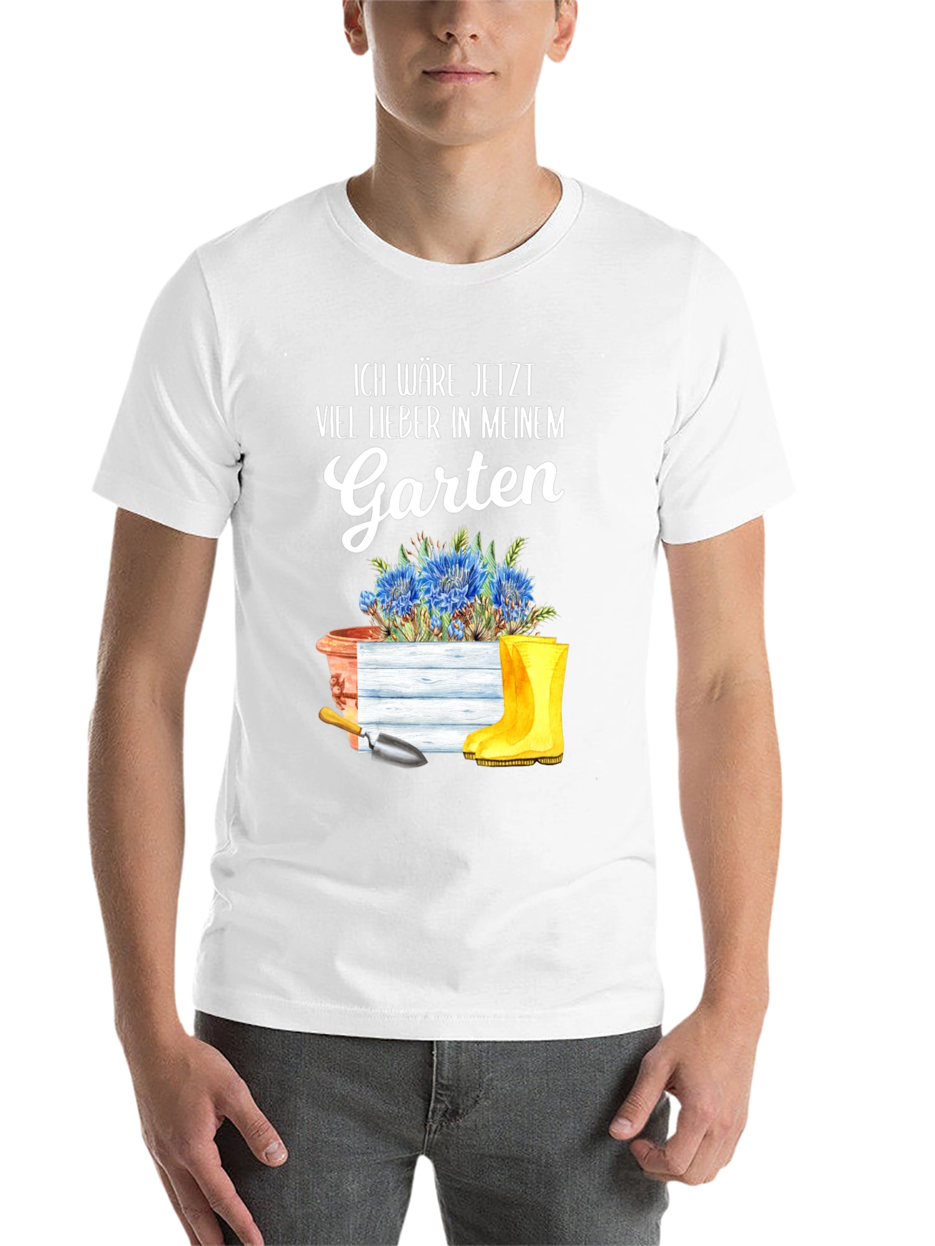 Black Gardening Enthusiast T-Shirt - "I'd Rather Be In My Garden" view 14
