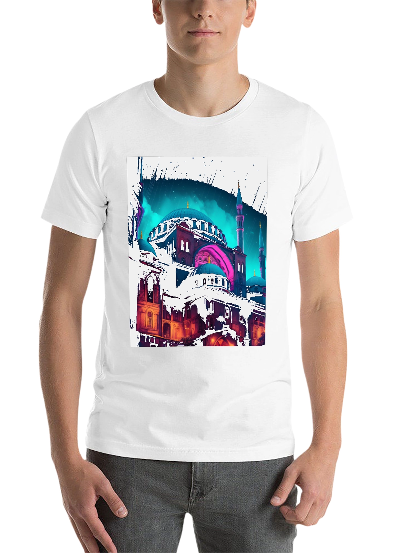 Black Mosque Graphic Tee - Urban Style T-Shirt view 14