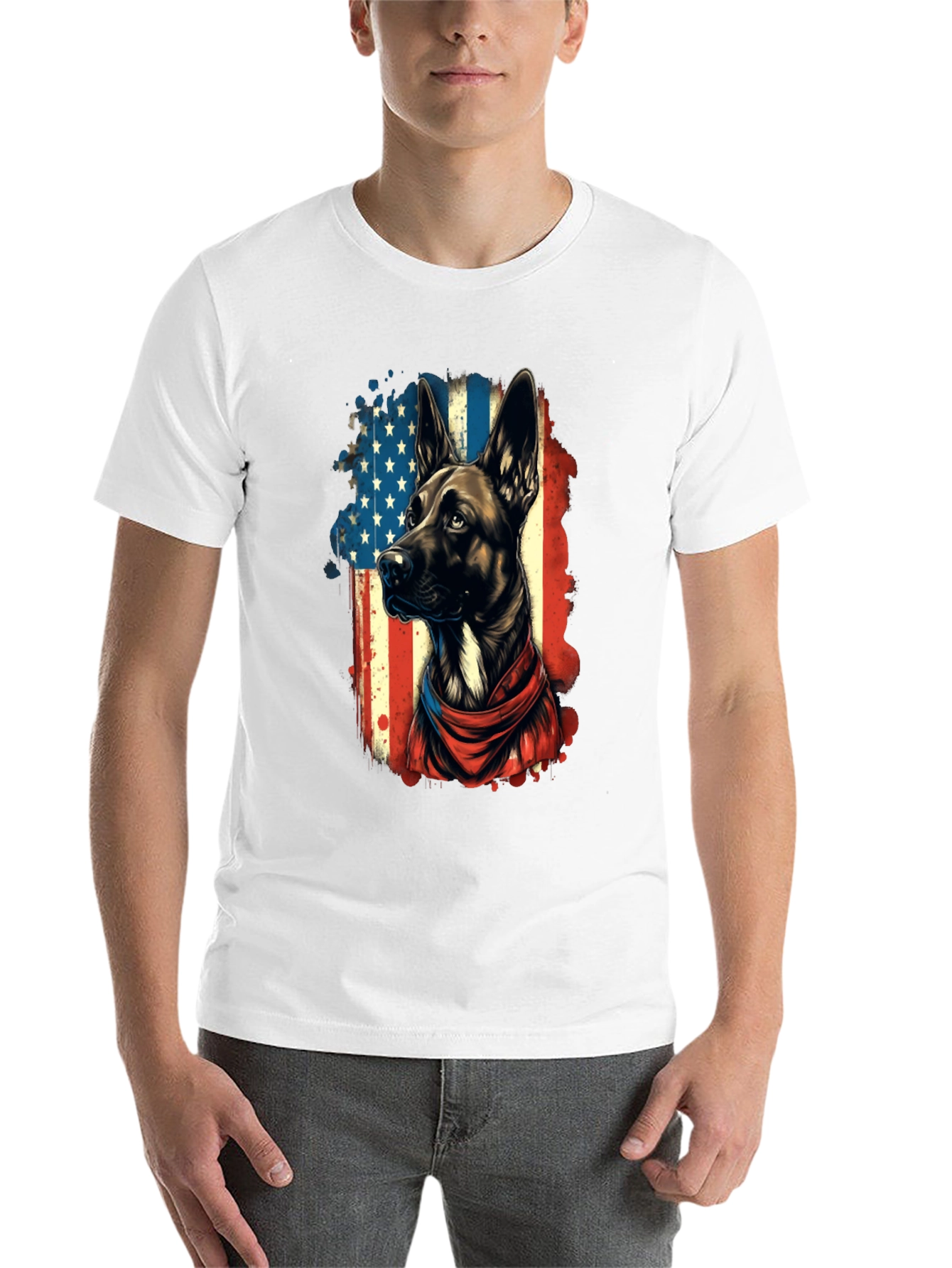 Black Patriotic Dog T-Shirt view 14