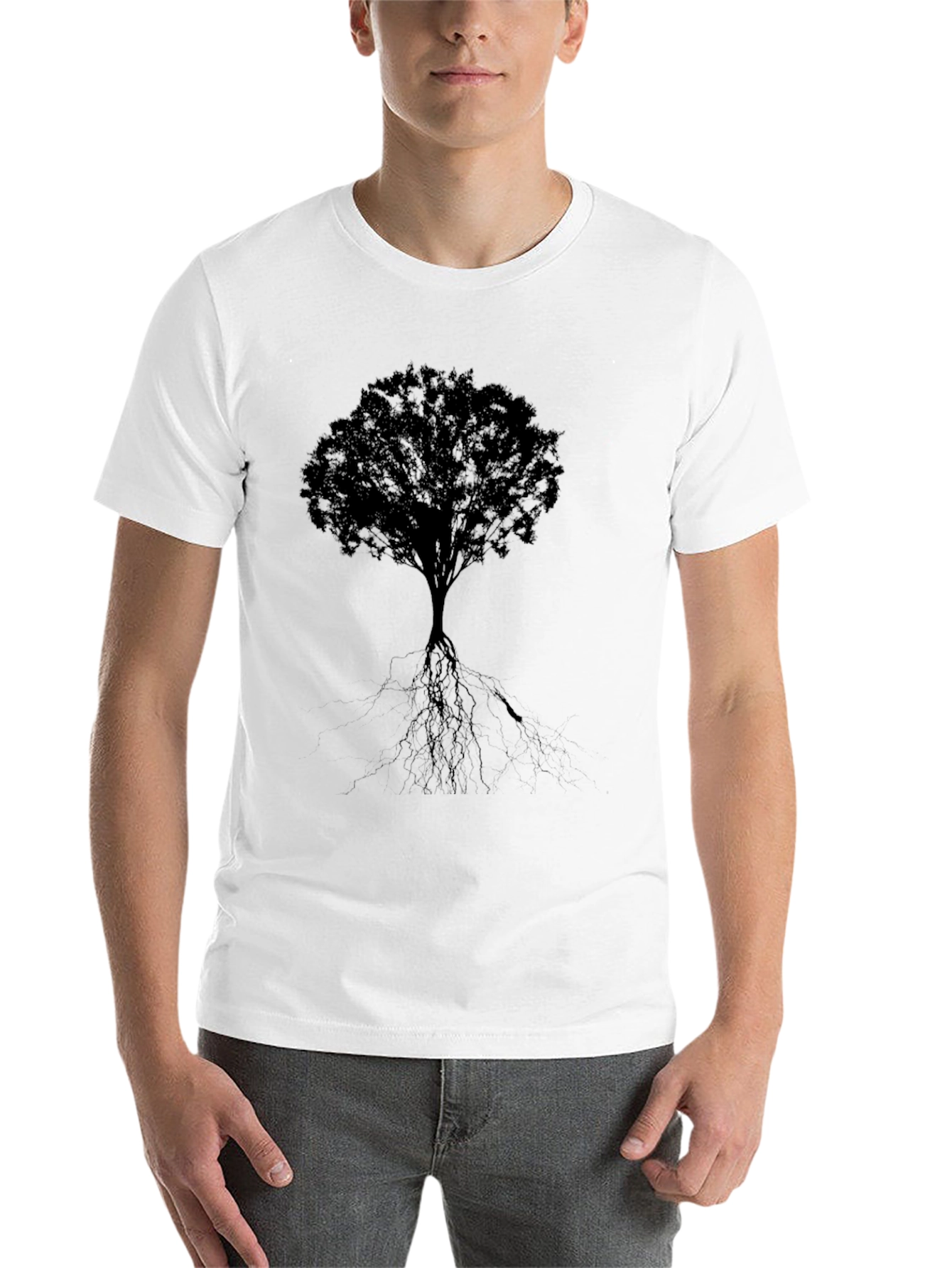 Black Tree Graphic Black T-Shirt view 14