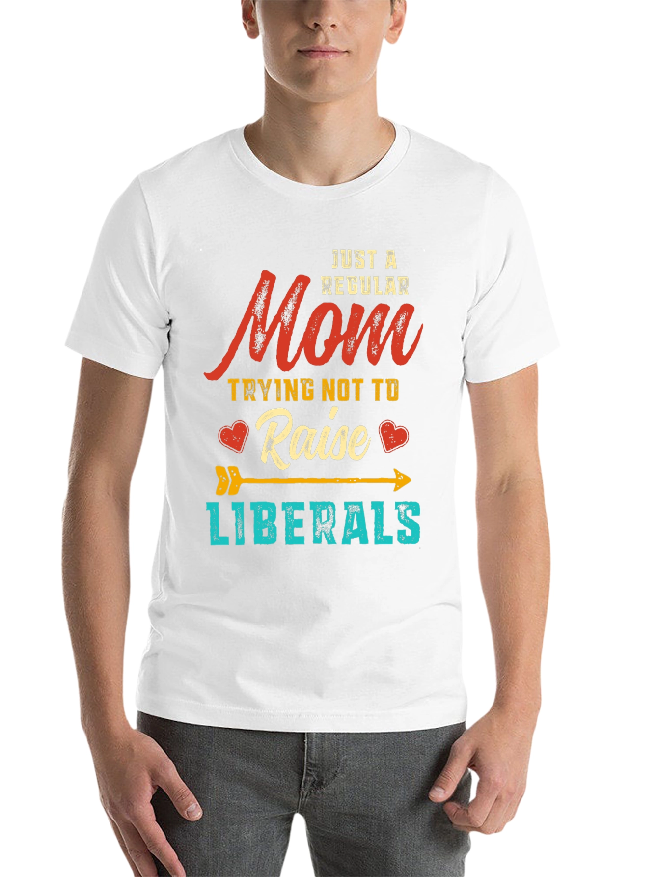 Black Mom Trying Not to Raise Liberals Graphic T-Shirt view 14