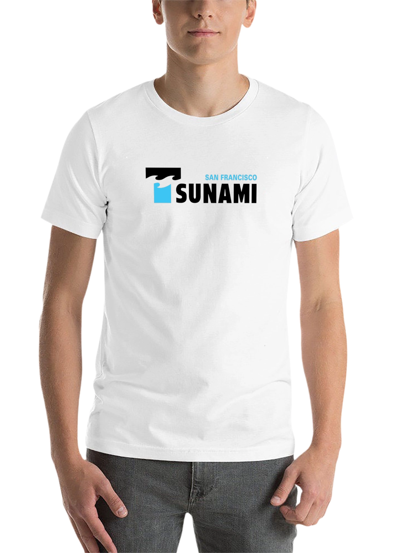 Black San Francisco Tsunami Graphic Print Black T-Shirt view 14