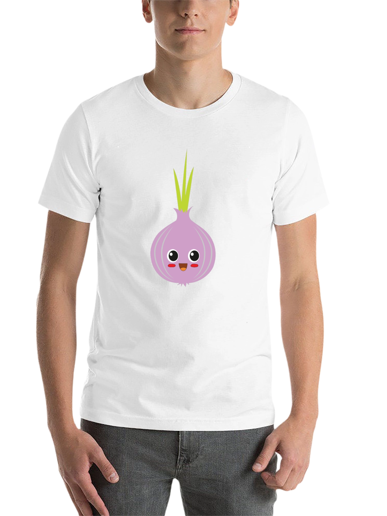 Black Cute Onion Cartoon T-Shirt - Fun & Unique Design view 14
