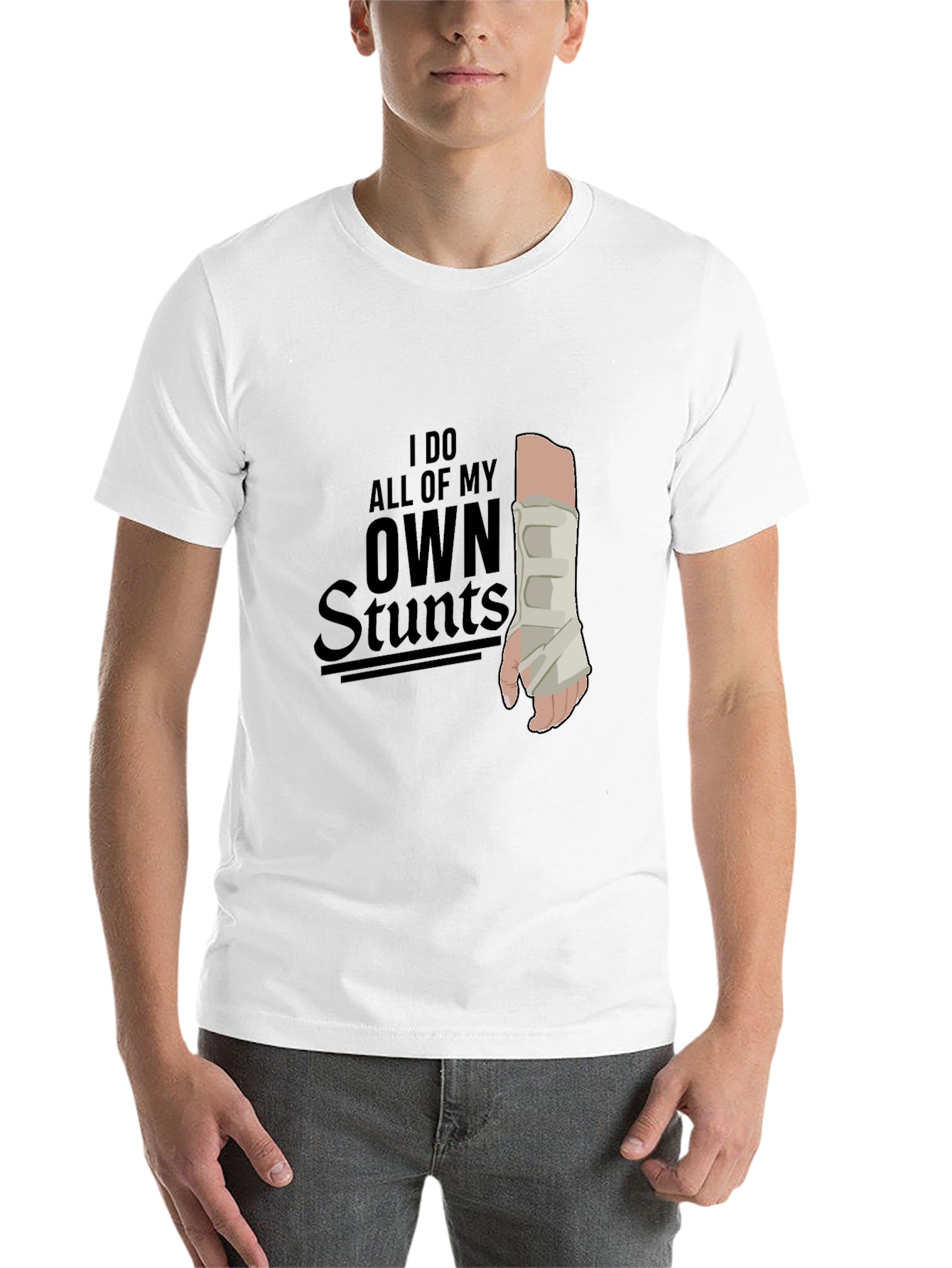 Black I Do All My Own Stunts Graphic Tee view 14