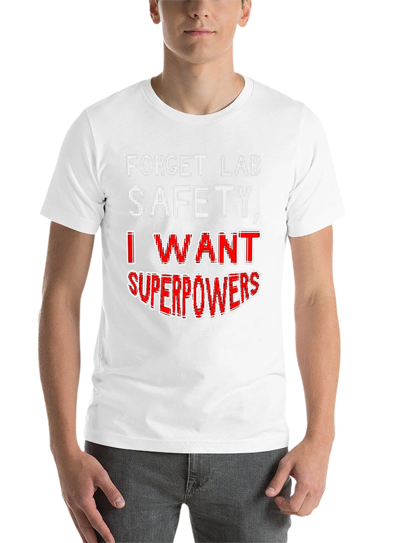 Black Forget Lab Safety Superpowers T-Shirt view 14